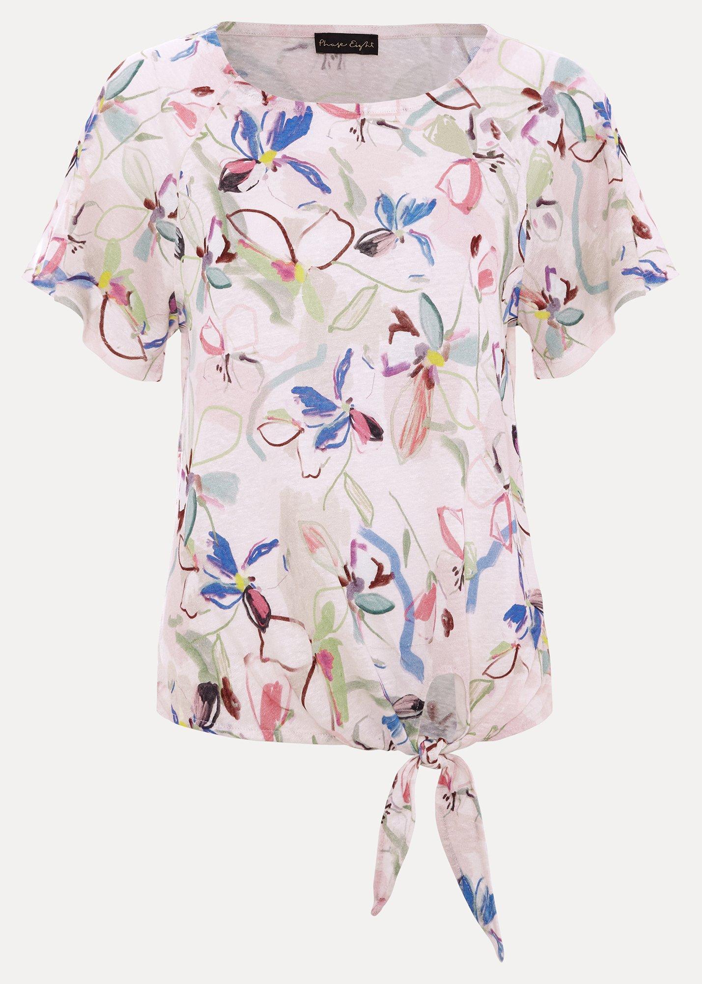 Joanna Squiggle Linen Top