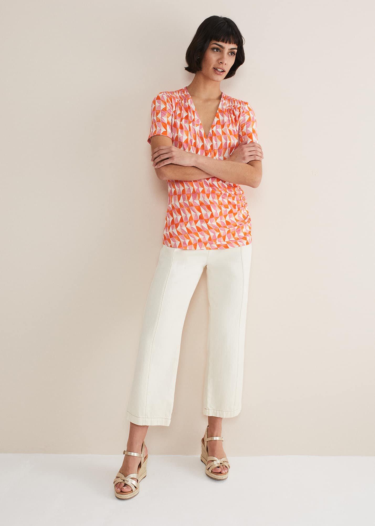 Loicia Geo Wrap Top