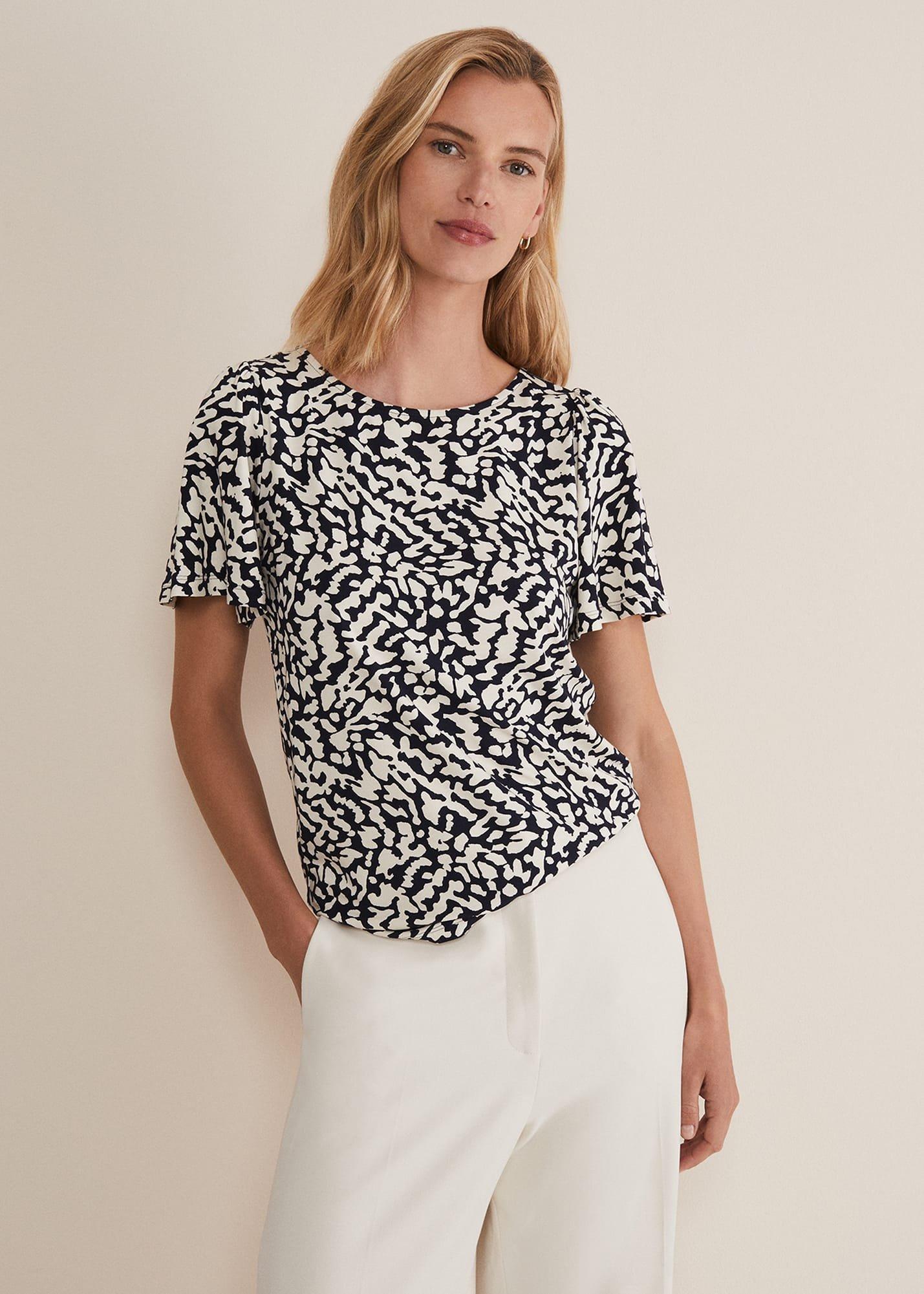 Nayana Jersey Abstract Top