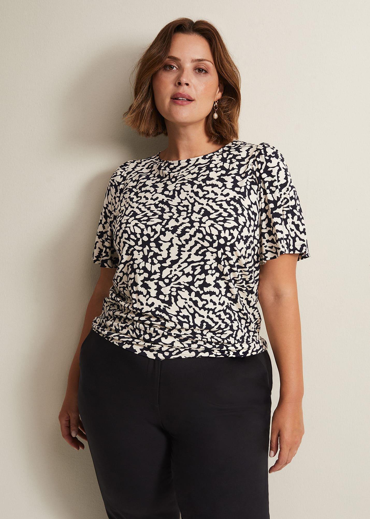 Nayana Jersey Abstract Top