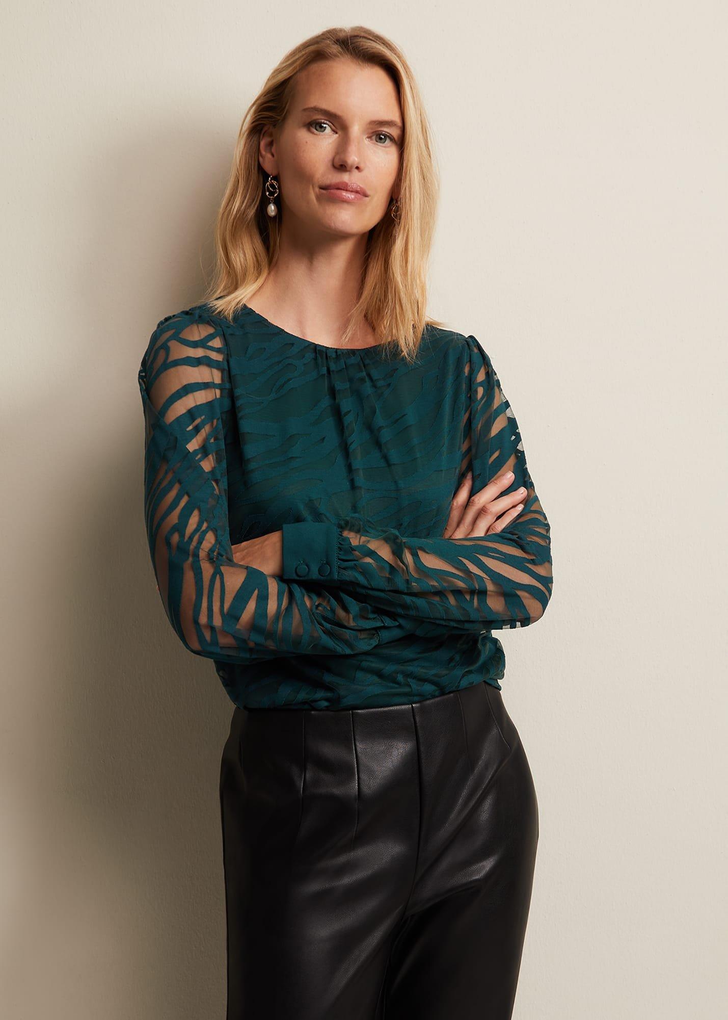 Sarai Swirl Burnout Top