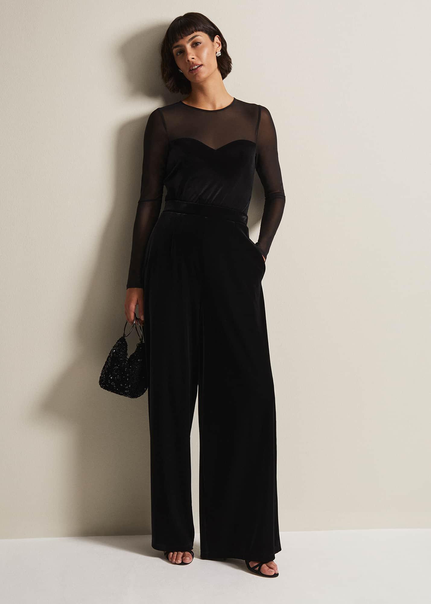 Elouise Velvet Mesh Top