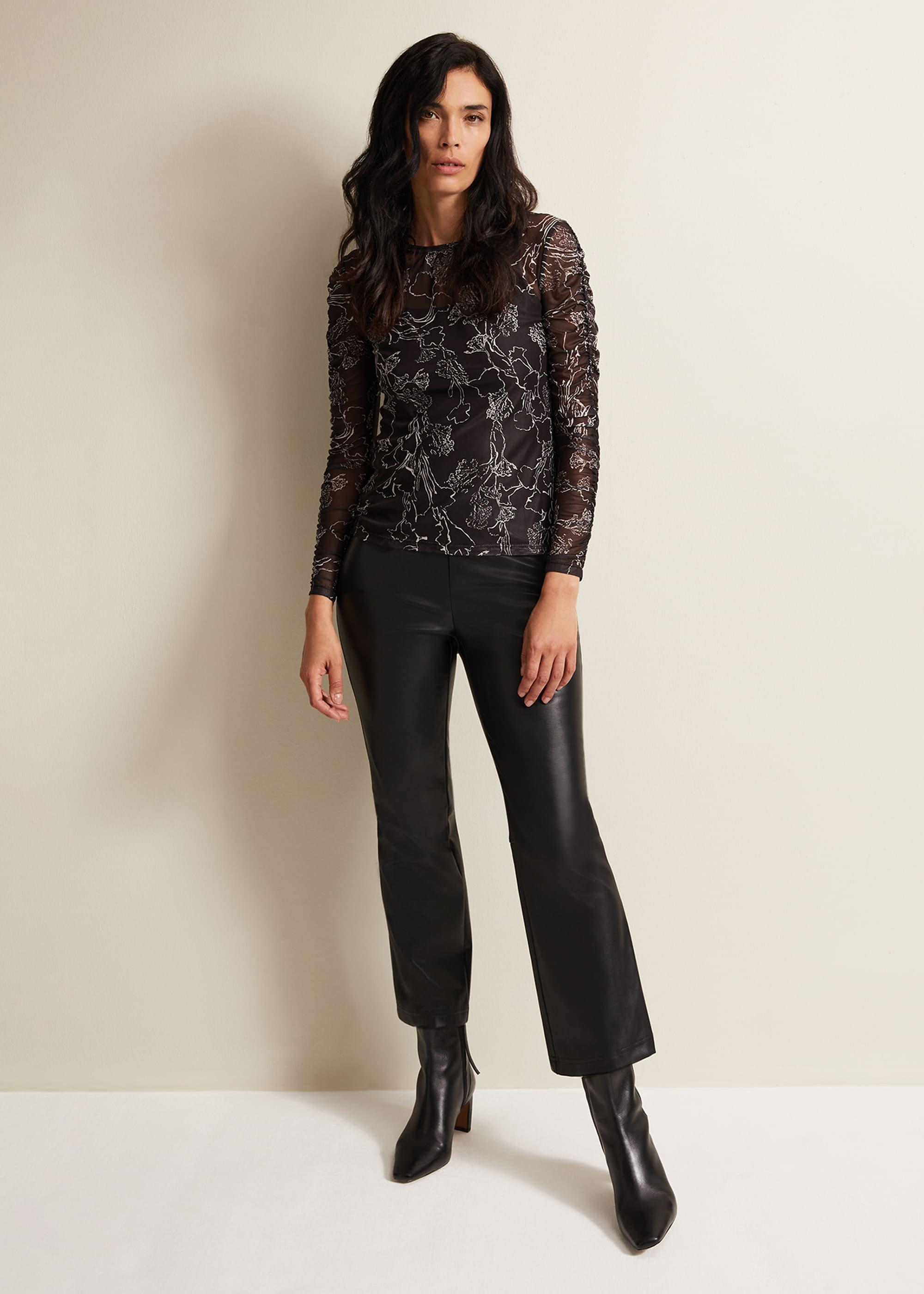 Breanna Floral Print Mesh Top