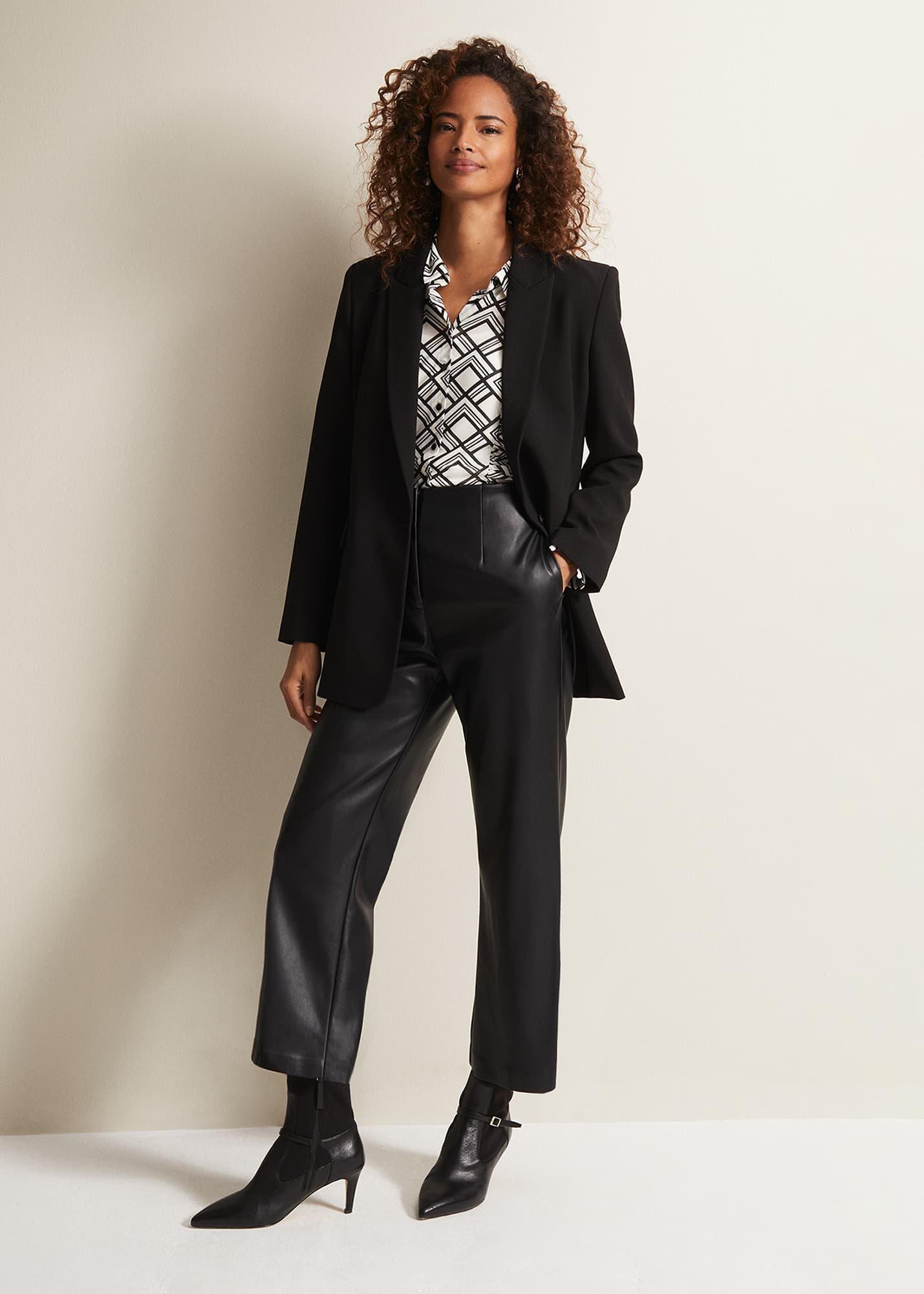 Zaylia Geo Mesh Print Shirt