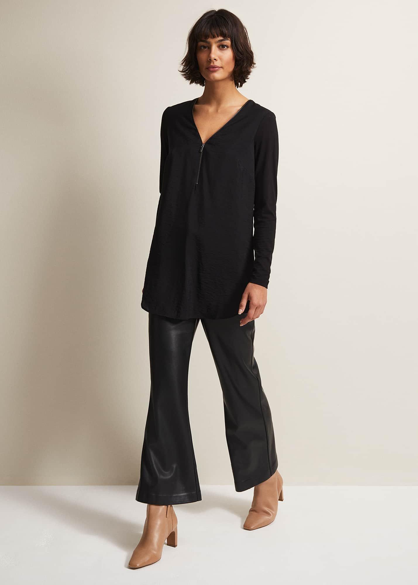 Alaina Longline Zip Detail Tunic