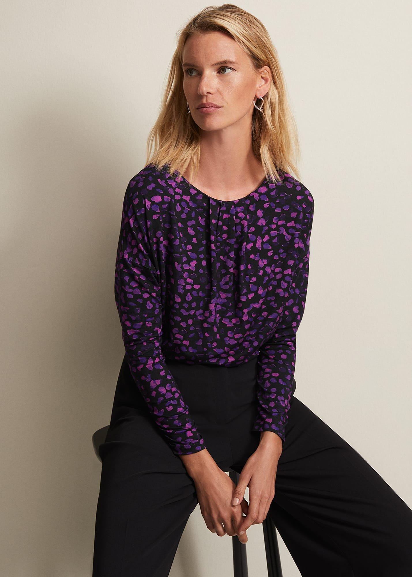 Ronie Abstract Pleated Top