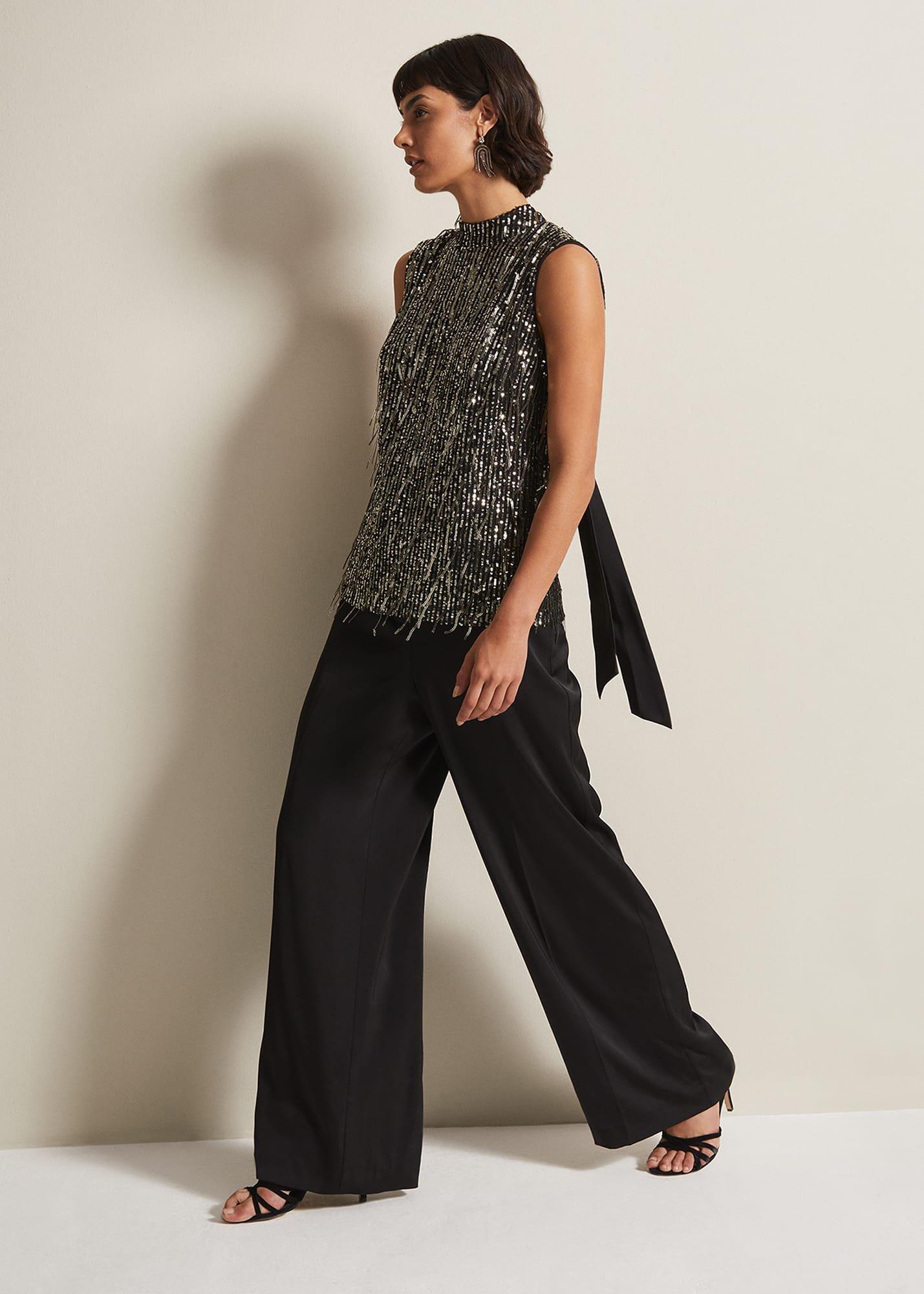 Kerrie Tassel Sequin Top