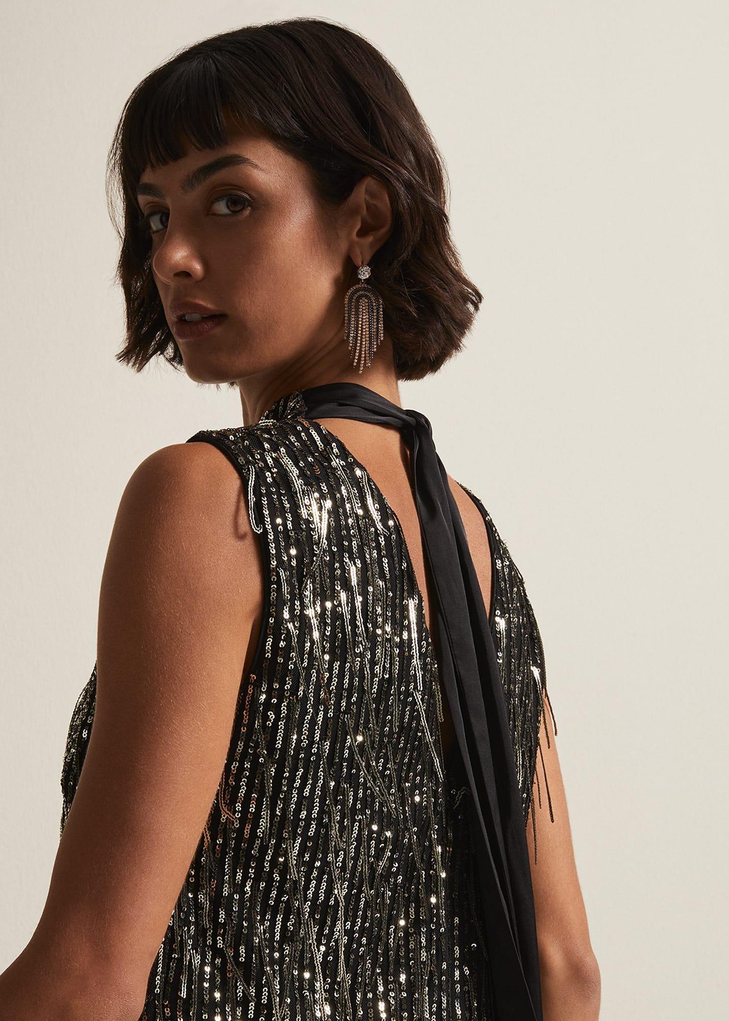 Kerrie Tassel Sequin Top