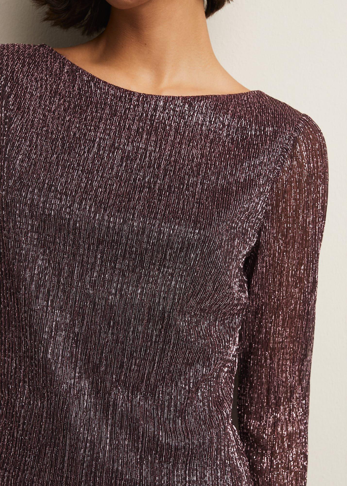 Alix Sparkly Plisse Top