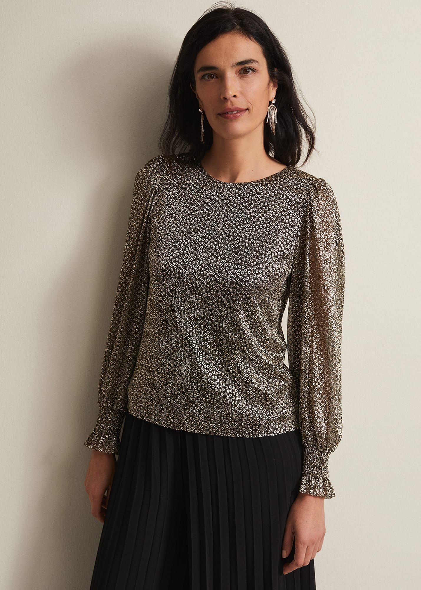 Valery Plisse Foil Top