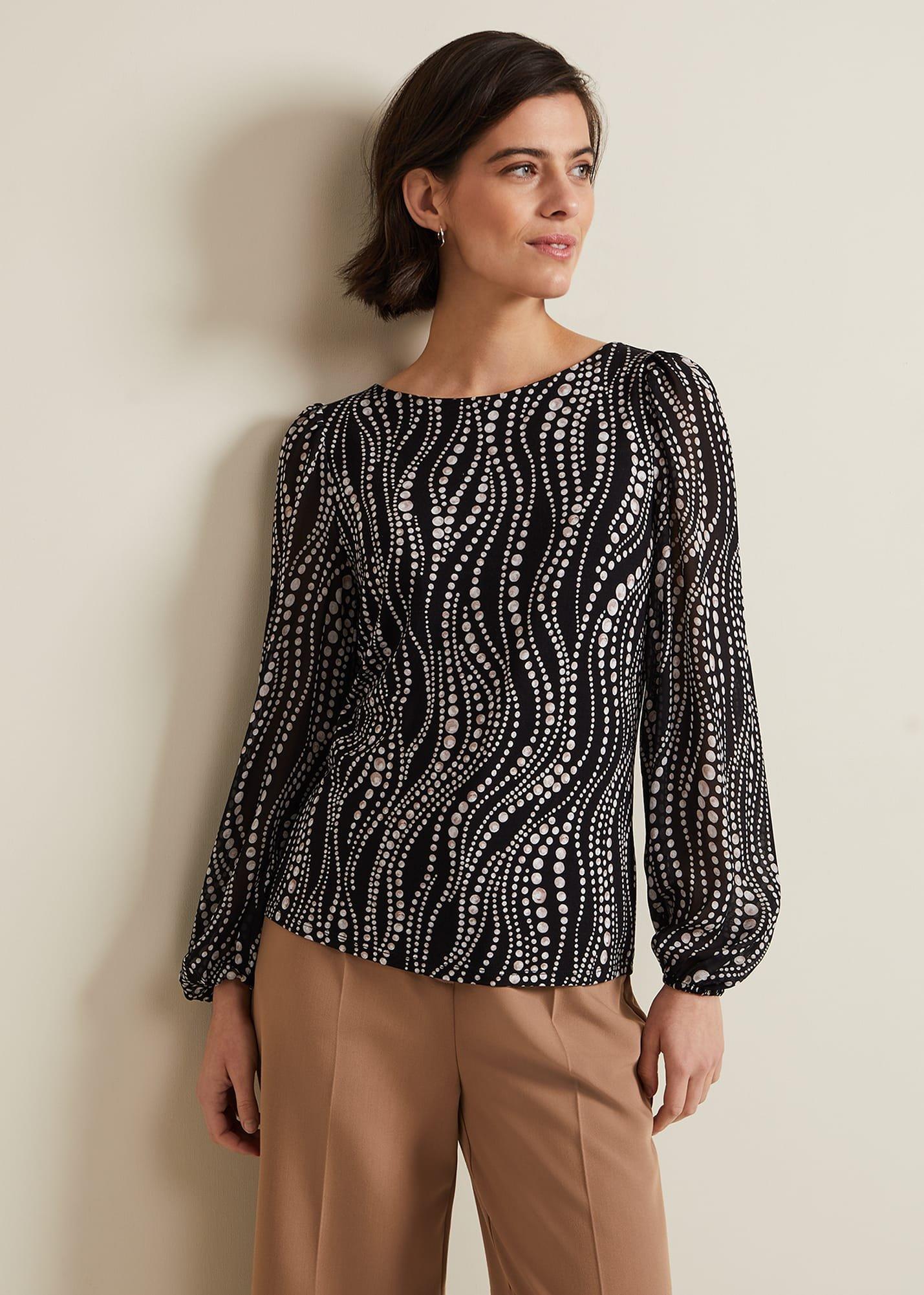 Patricia Pearl Print Woven Mix Top