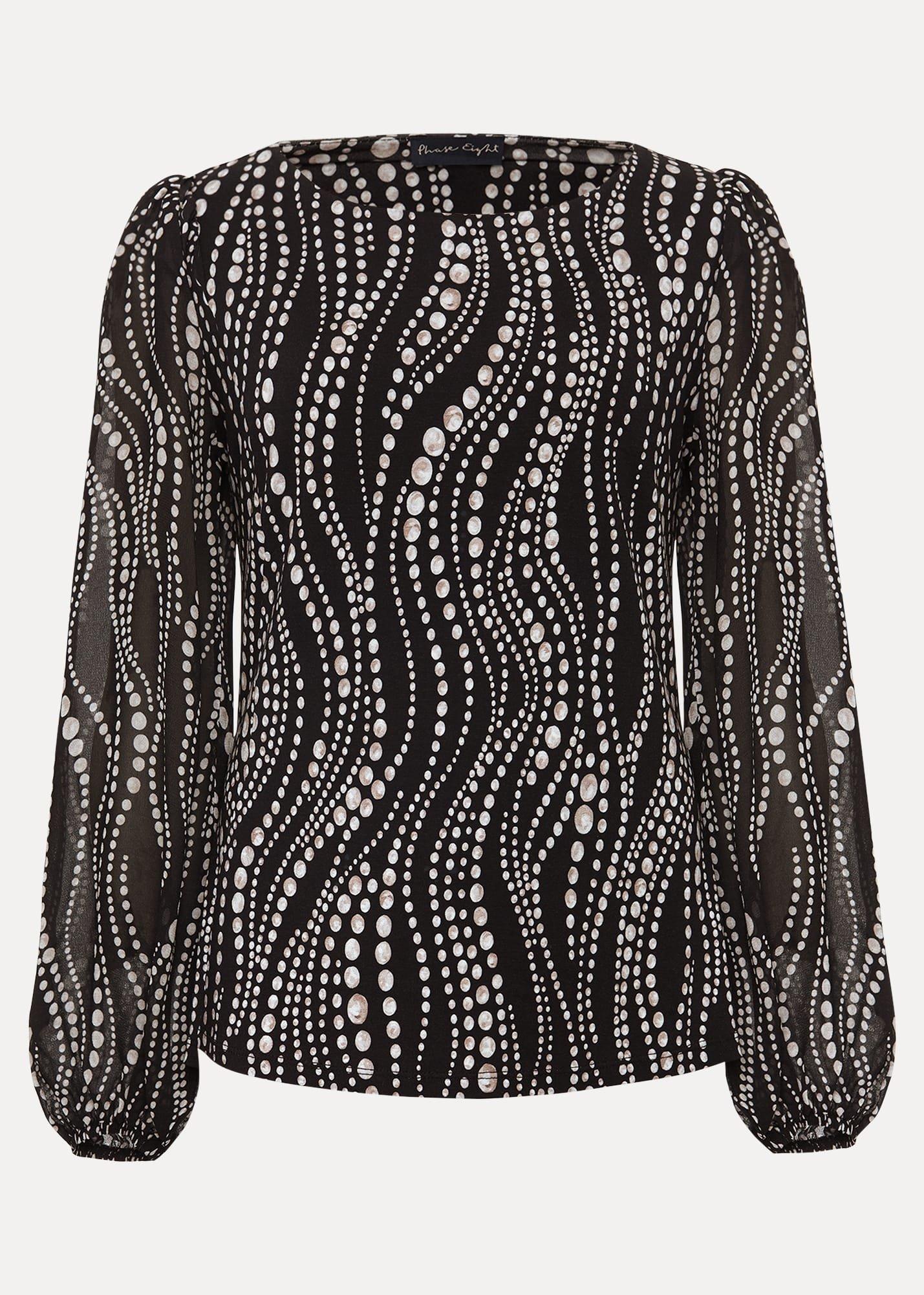 Patricia Pearl Print Woven Mix Top