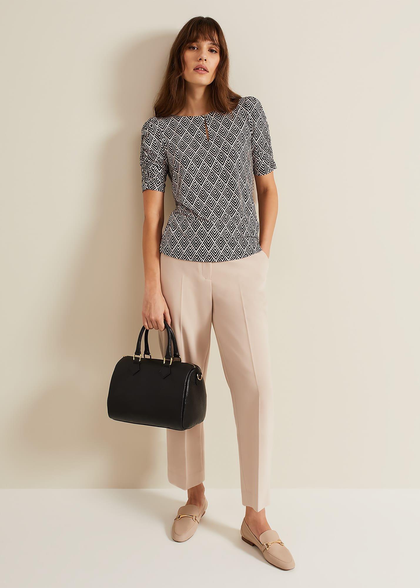 Evelyn Geo Print Top