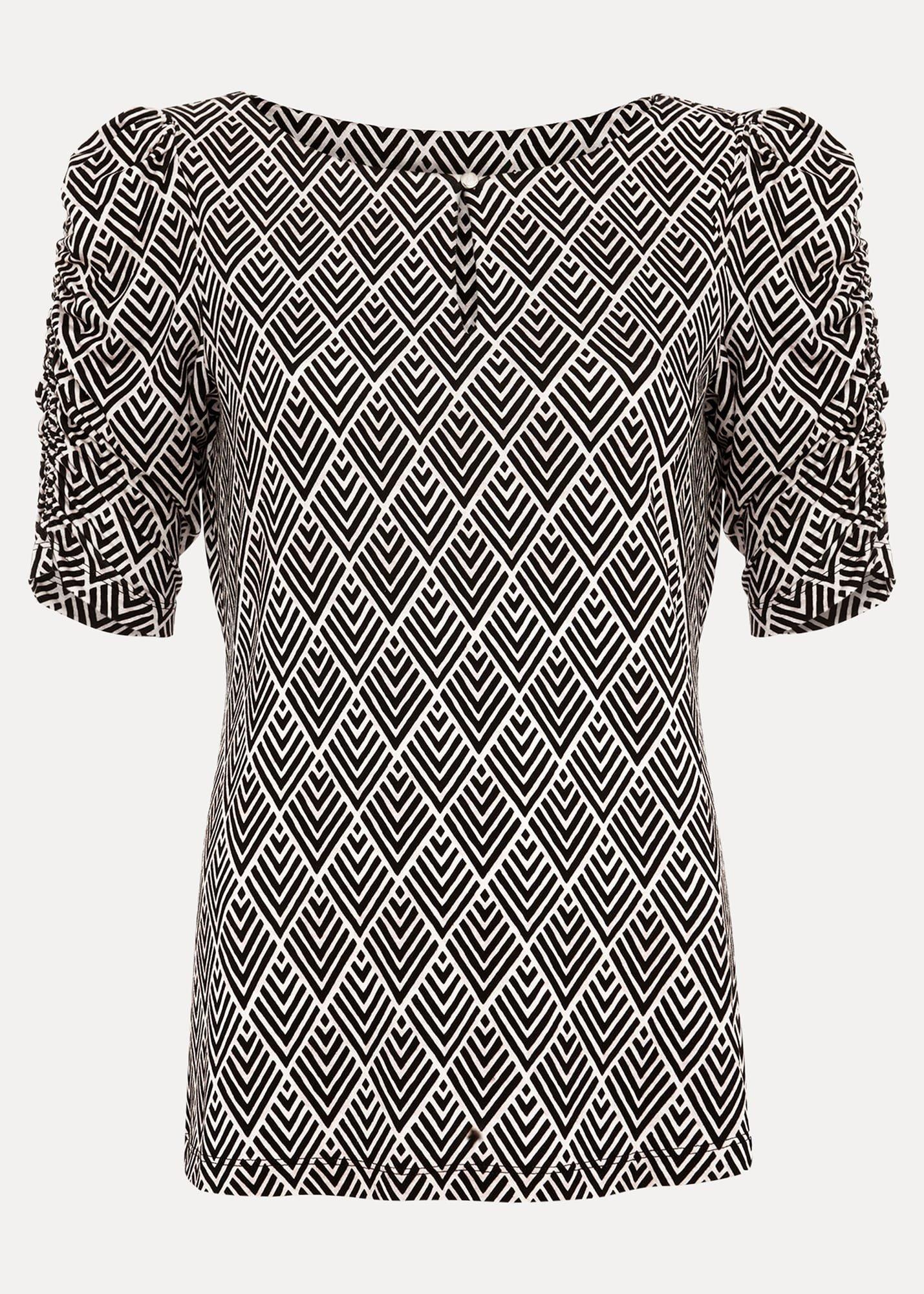 Evelyn Geo Print Top
