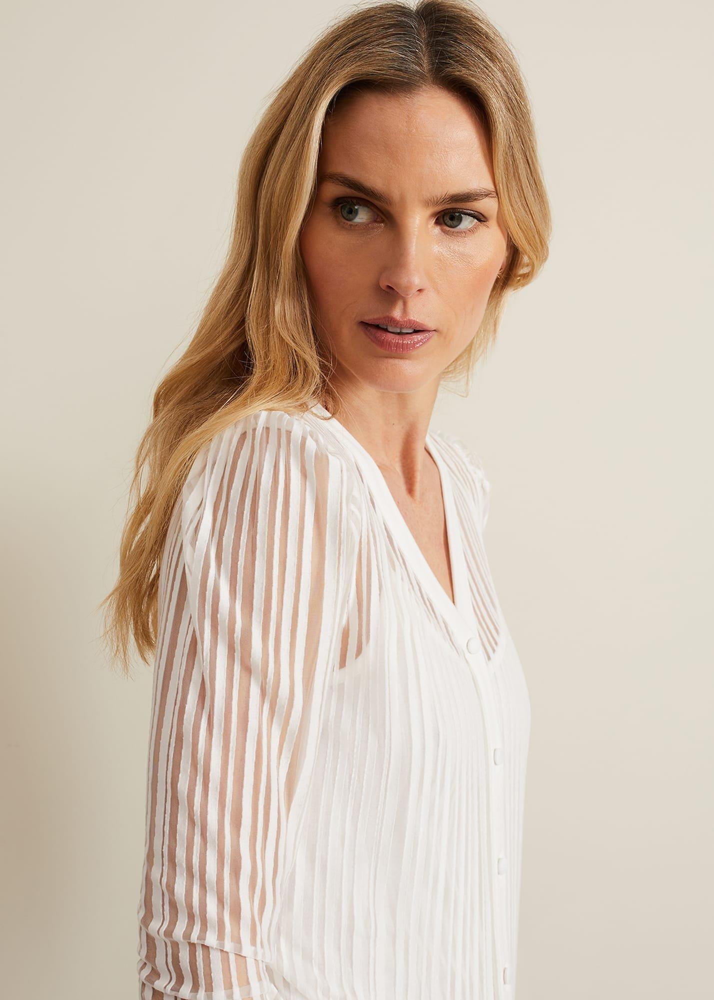 Loraine Linear Burnout Top