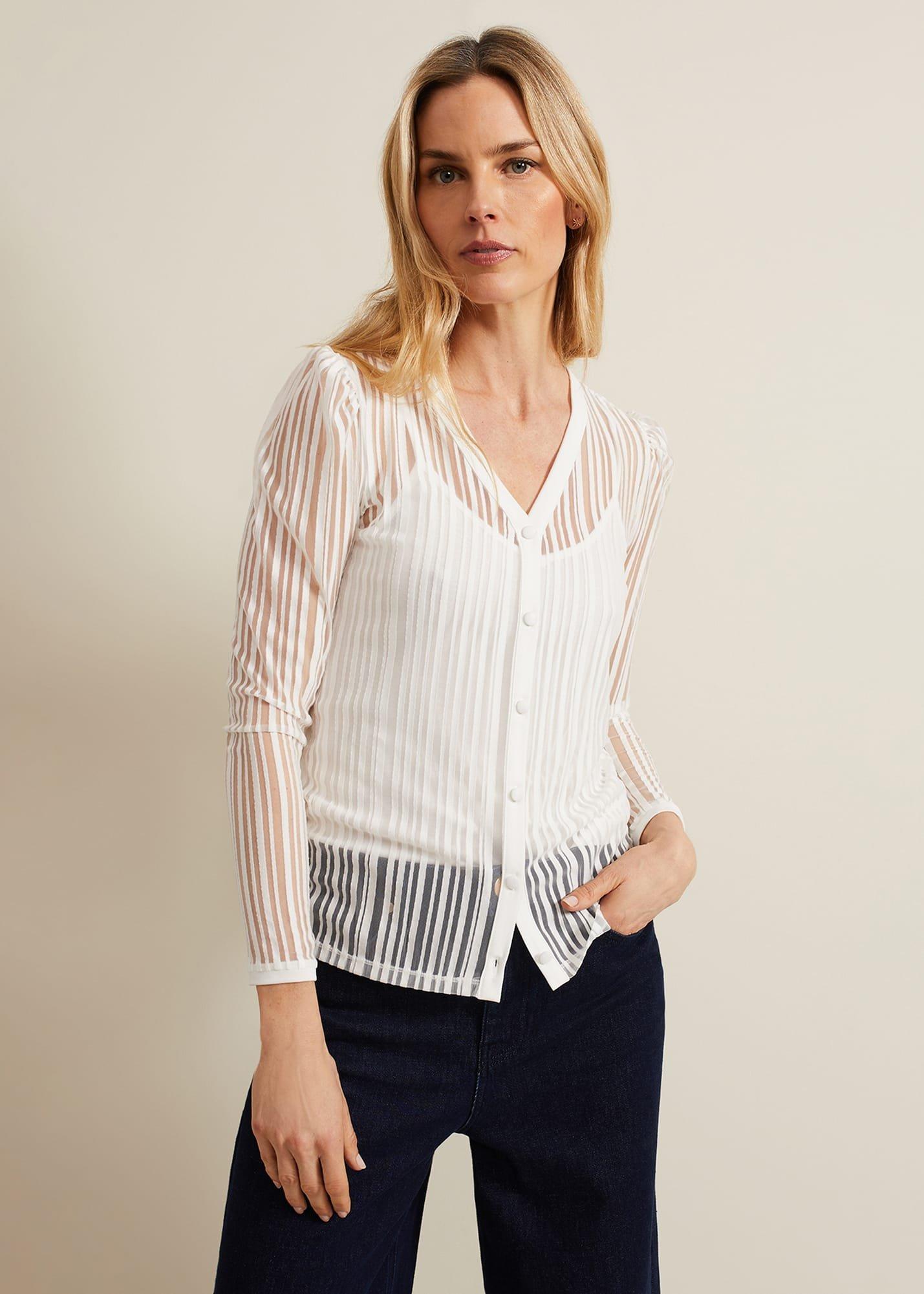 Loraine Linear Burnout Top