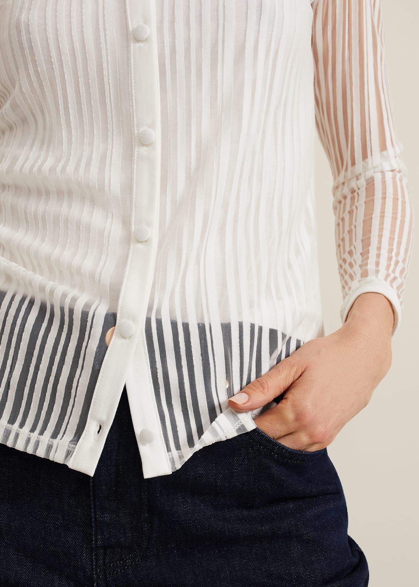 Loraine Linear Burnout Top