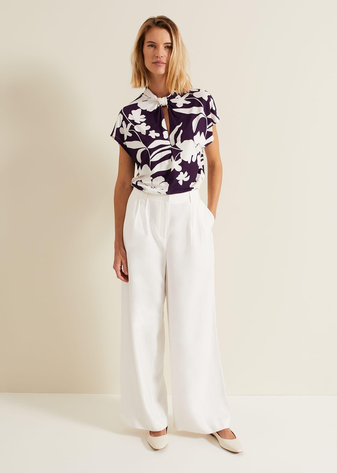 Farley Floral Twist Neck Top