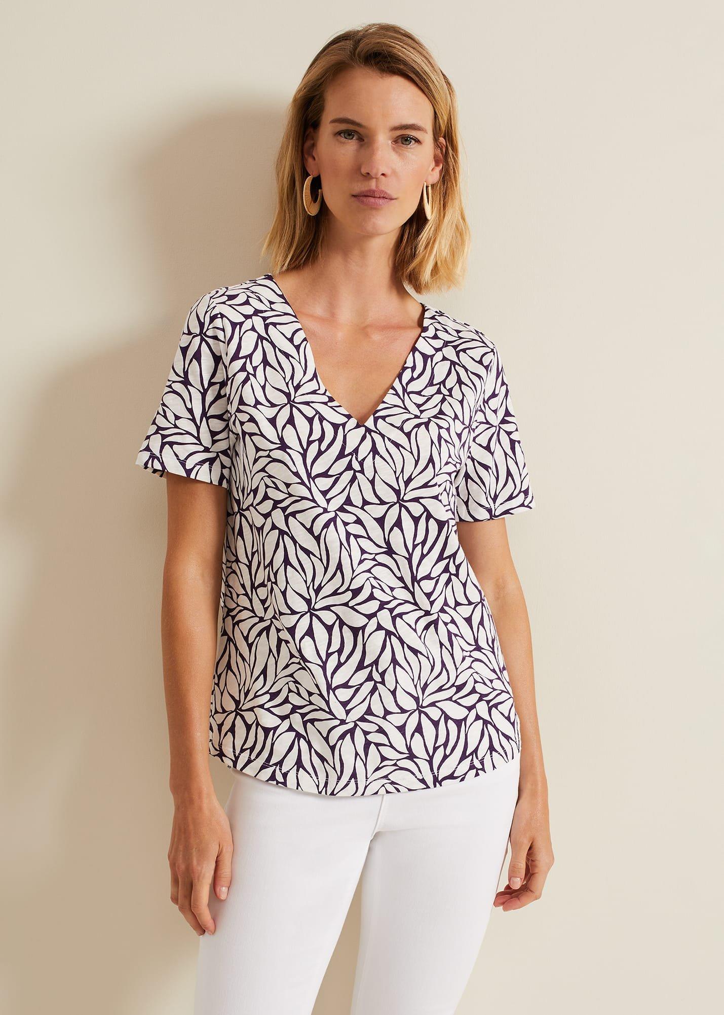 Alice Leaf Print Top