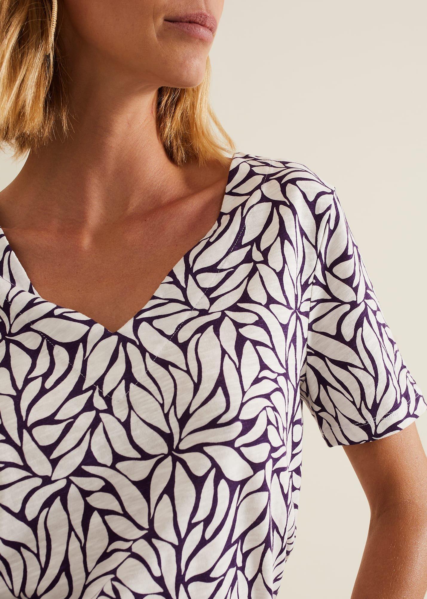 Alice Leaf Print Top