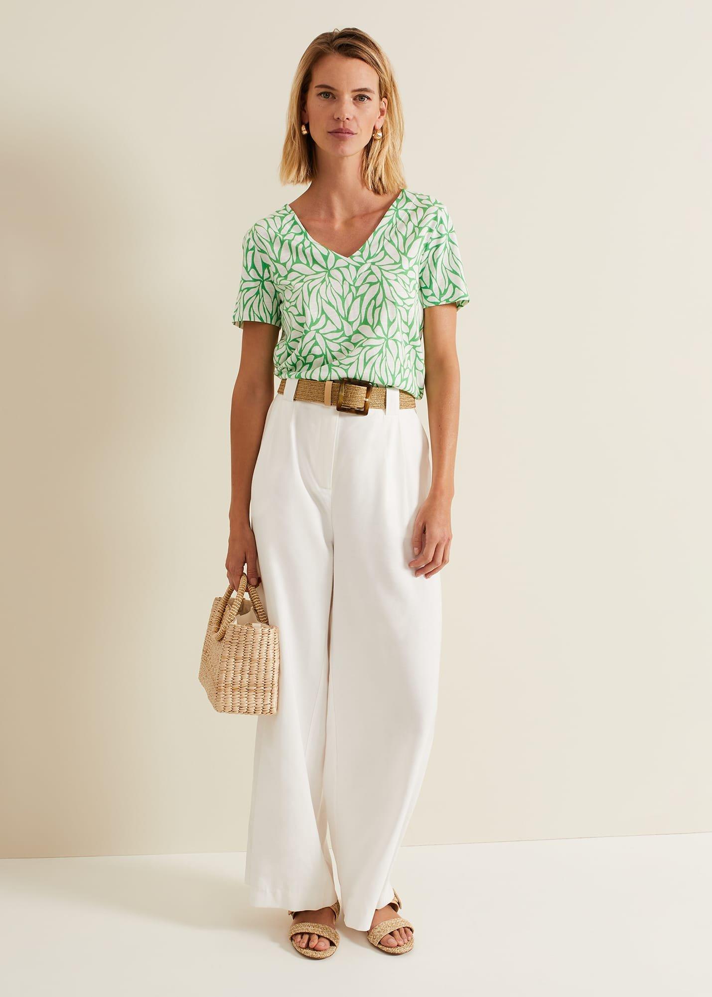 Alice Leaf Print Top
