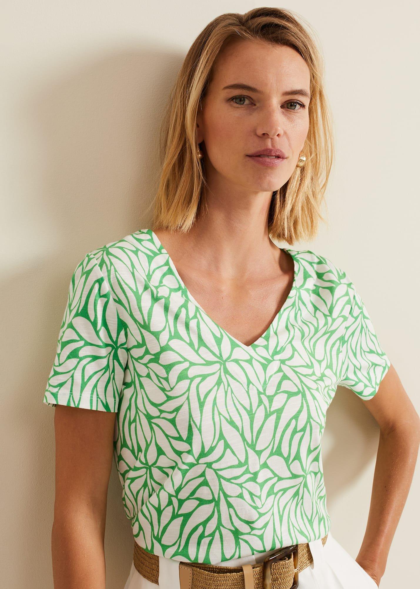Alice Leaf Print Top