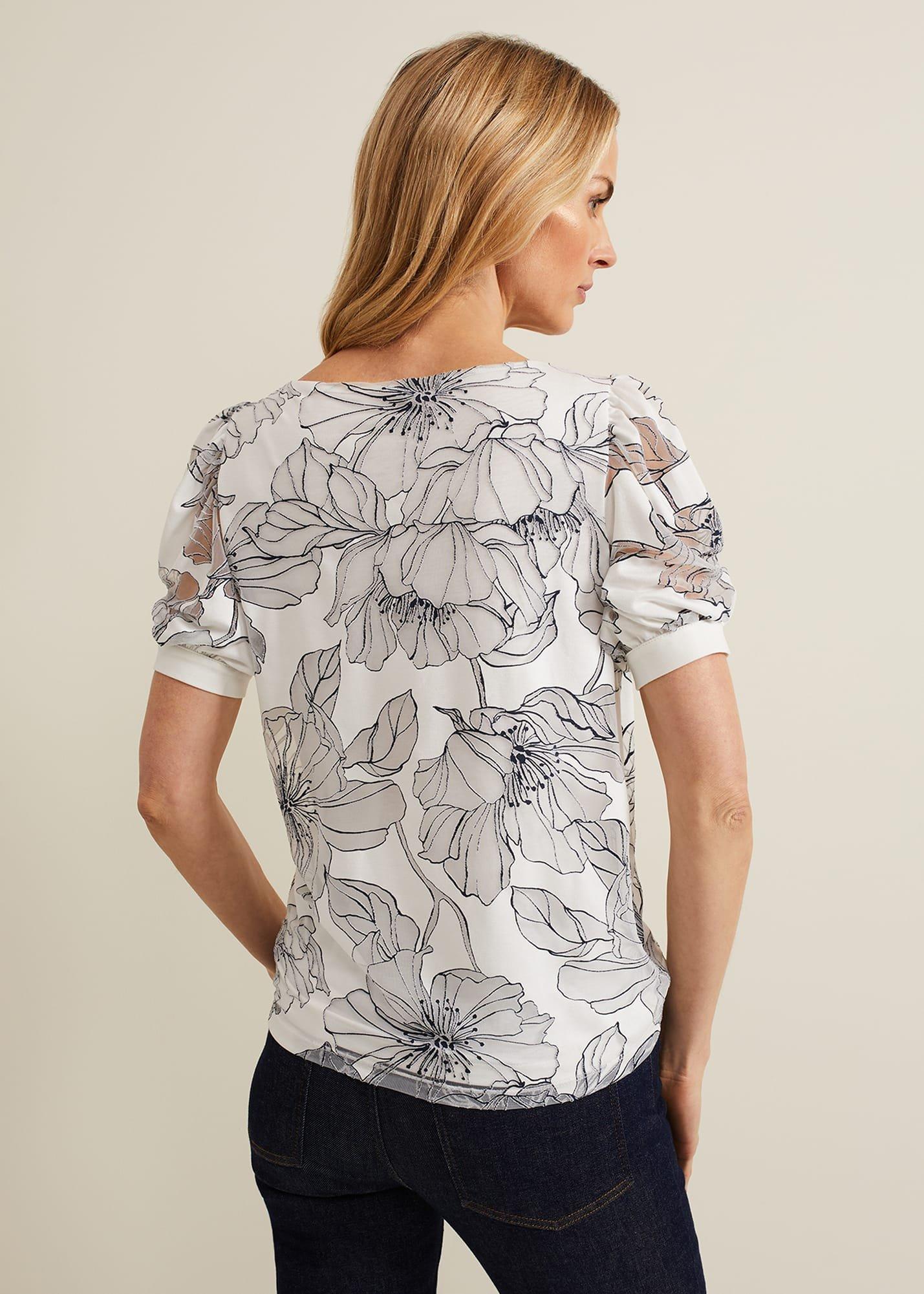 Kelly Floral Burnout Top