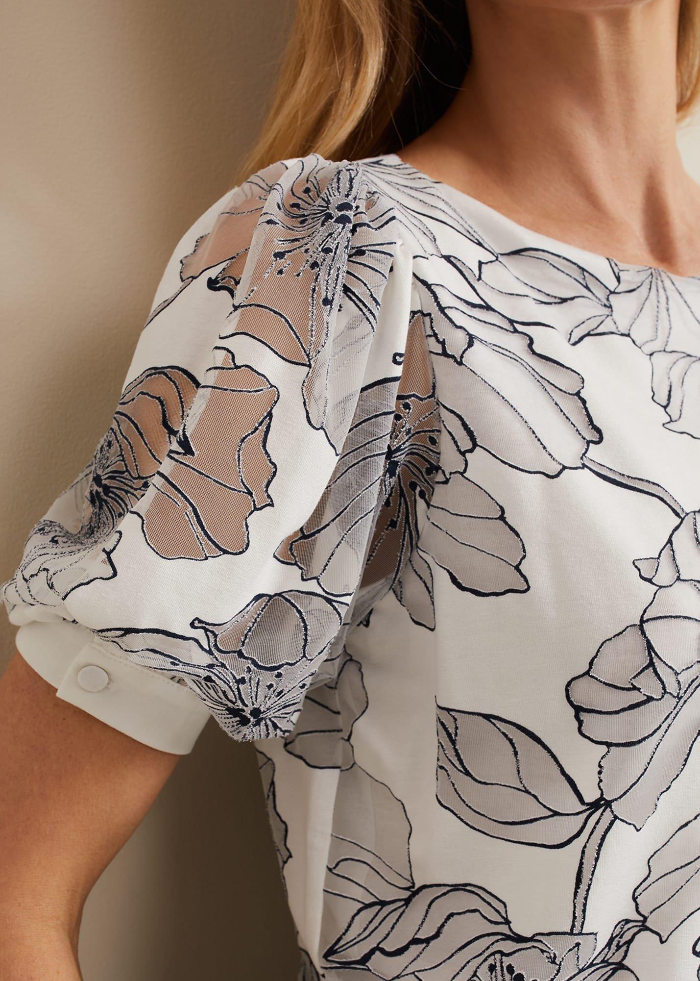 Kelly Floral Burnout Top