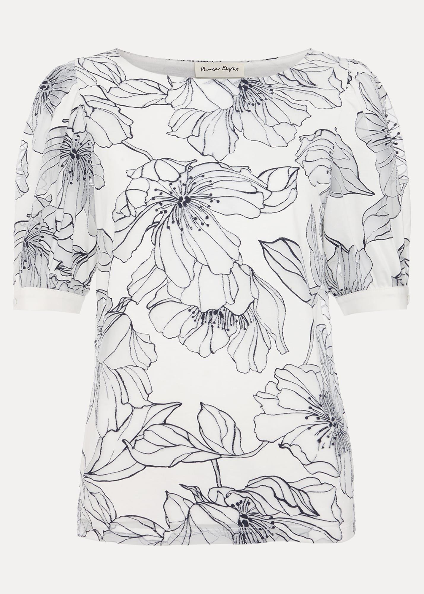 Kelly Floral Burnout Top
