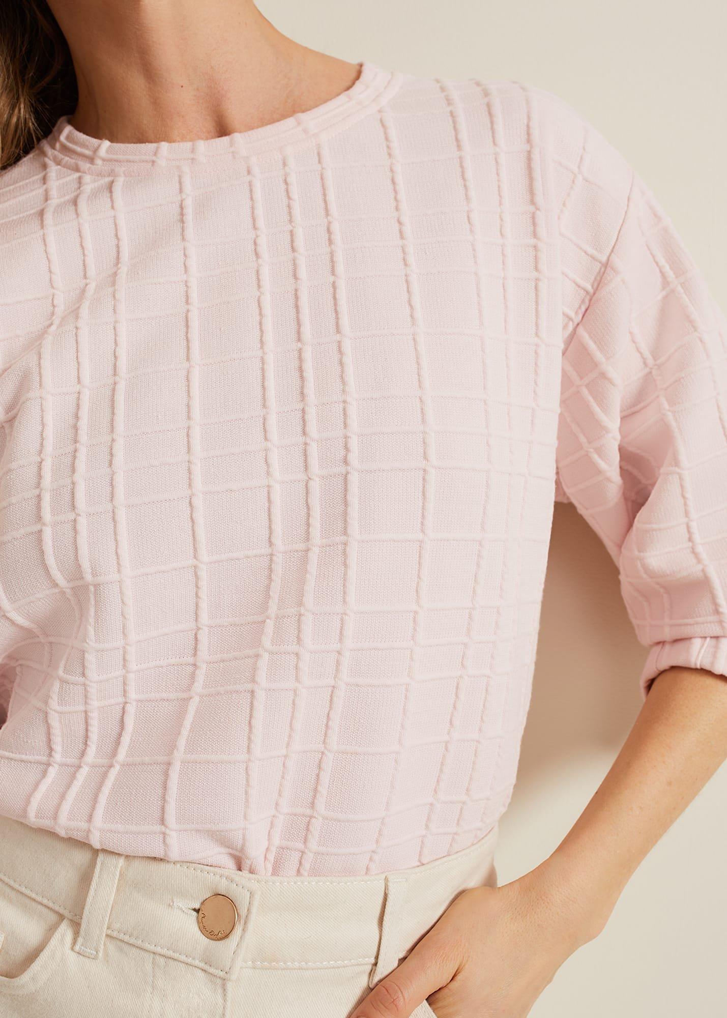 Tracy Check Textured Top