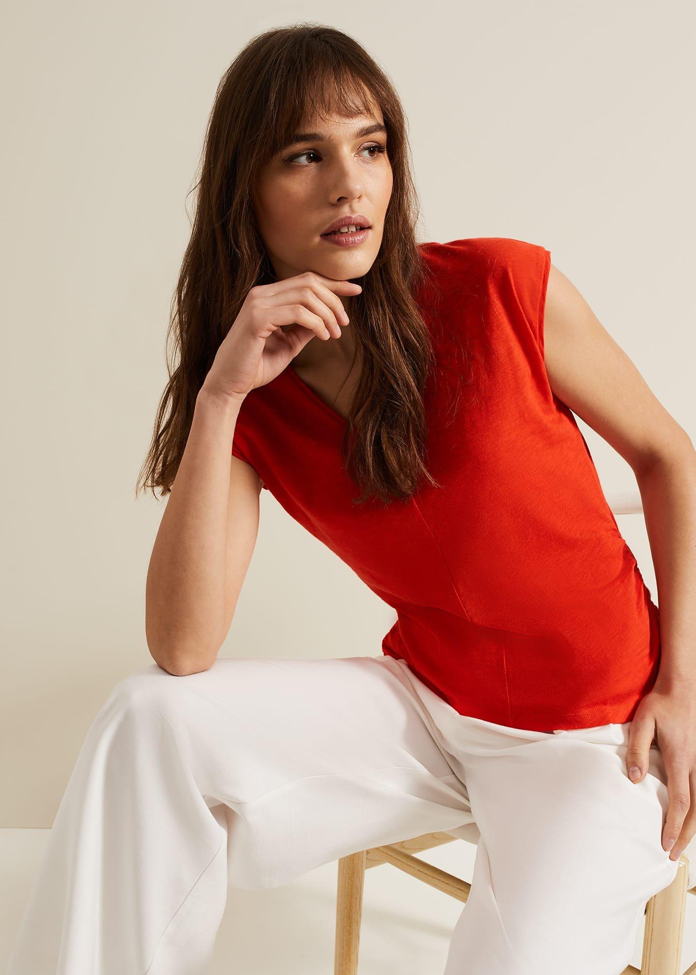 Jenny V Neck Ruched Top