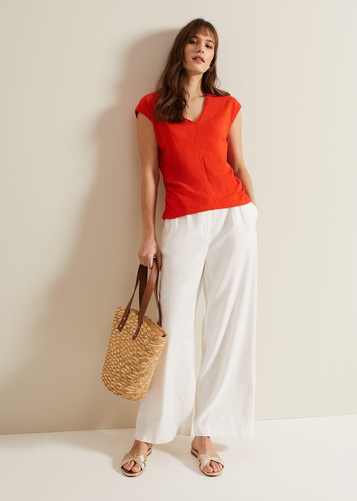 Jenny V Neck Ruched Top