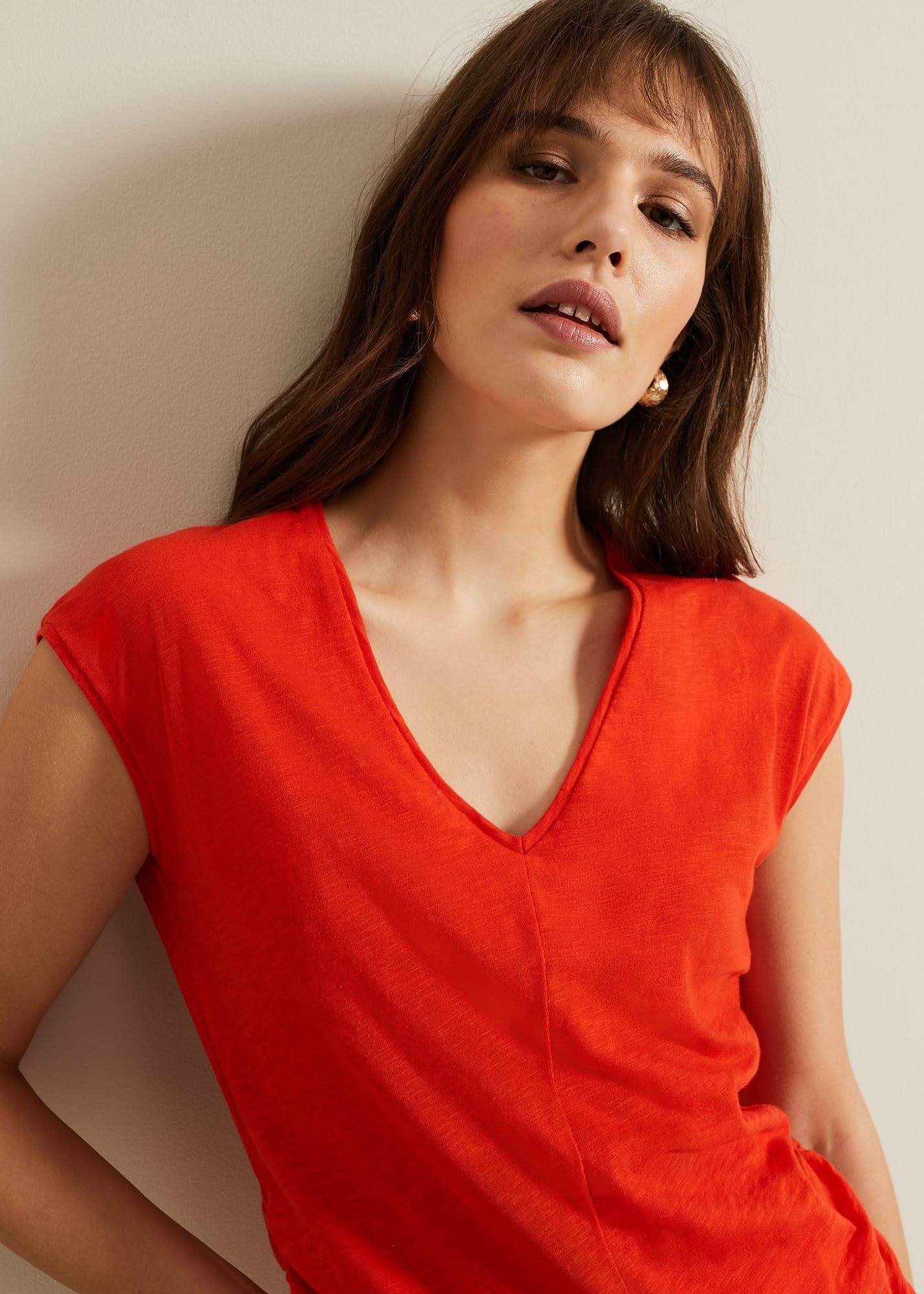 Jenny V Neck Ruched Top