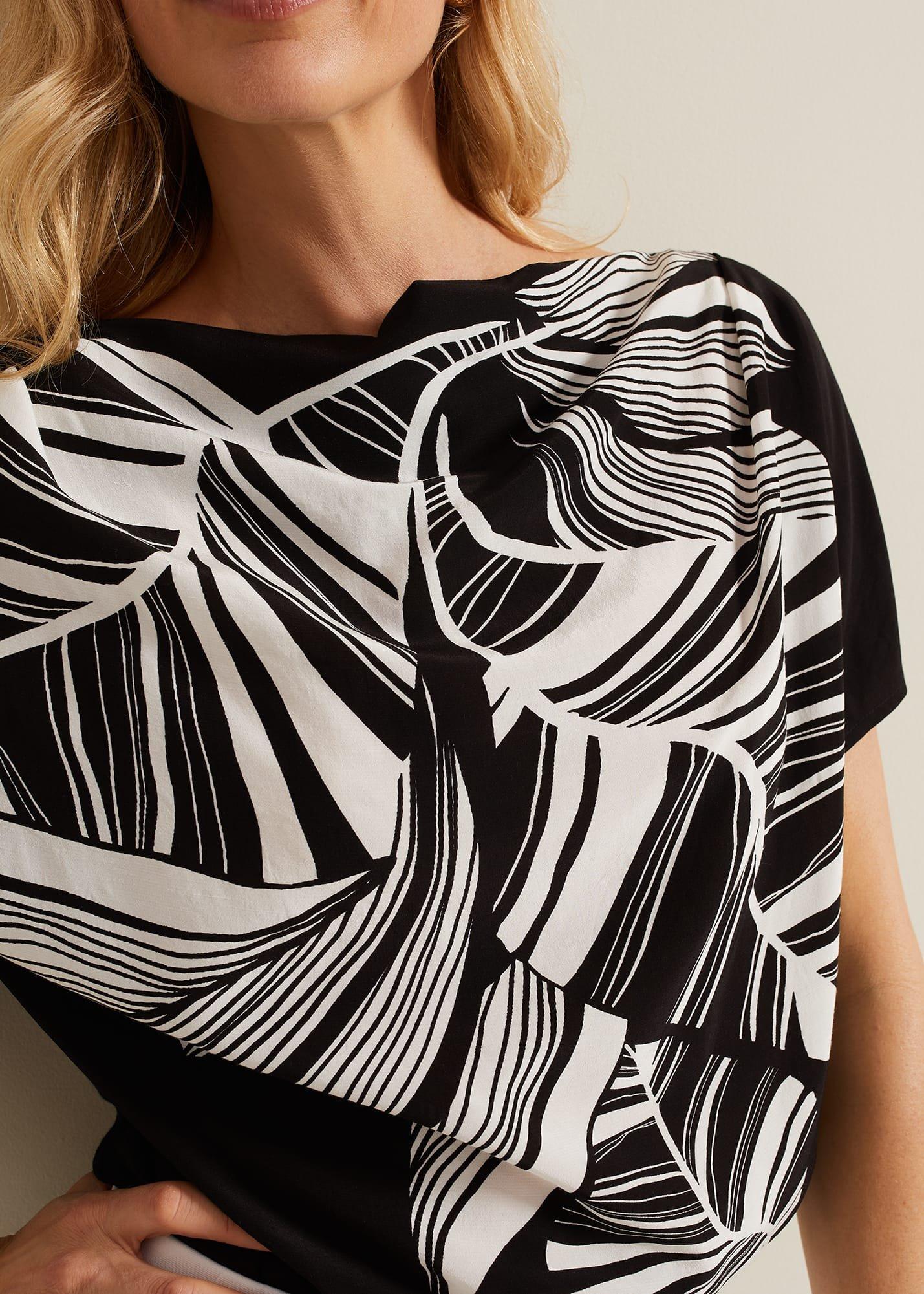 Lyra Woven Front Print Top