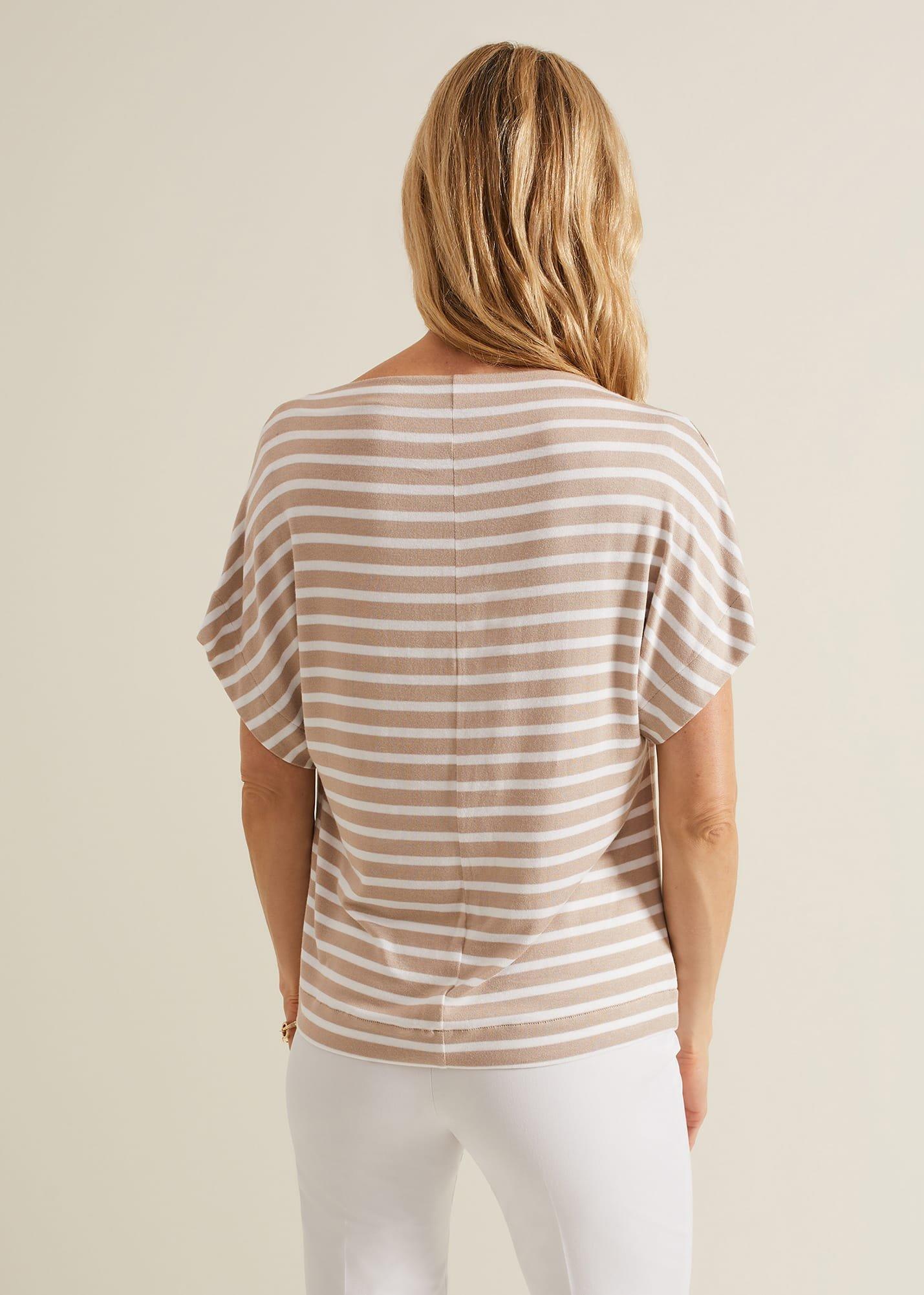 Carina Stripe Cowl Neck Top