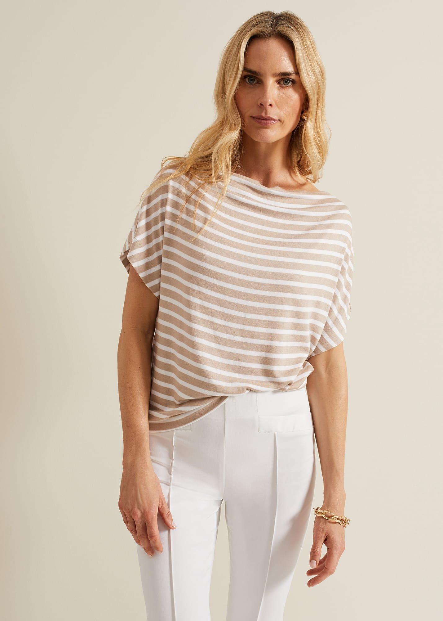 Carina Stripe Cowl Neck Top