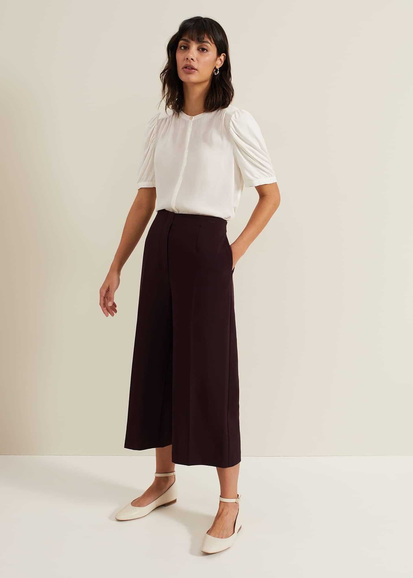 Joanne Jersey Woven Detail Top