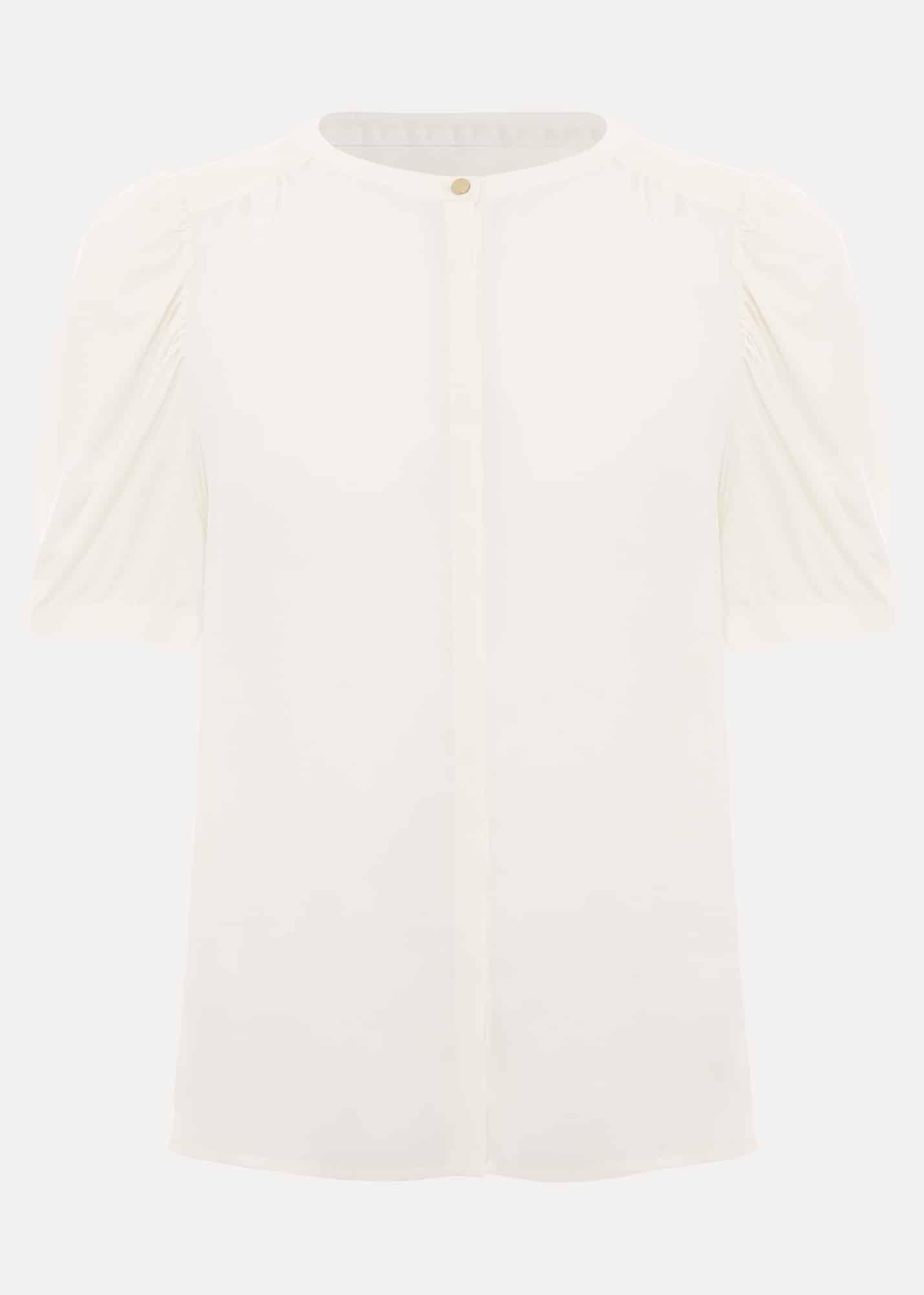 Joanne Jersey Woven Detail Top