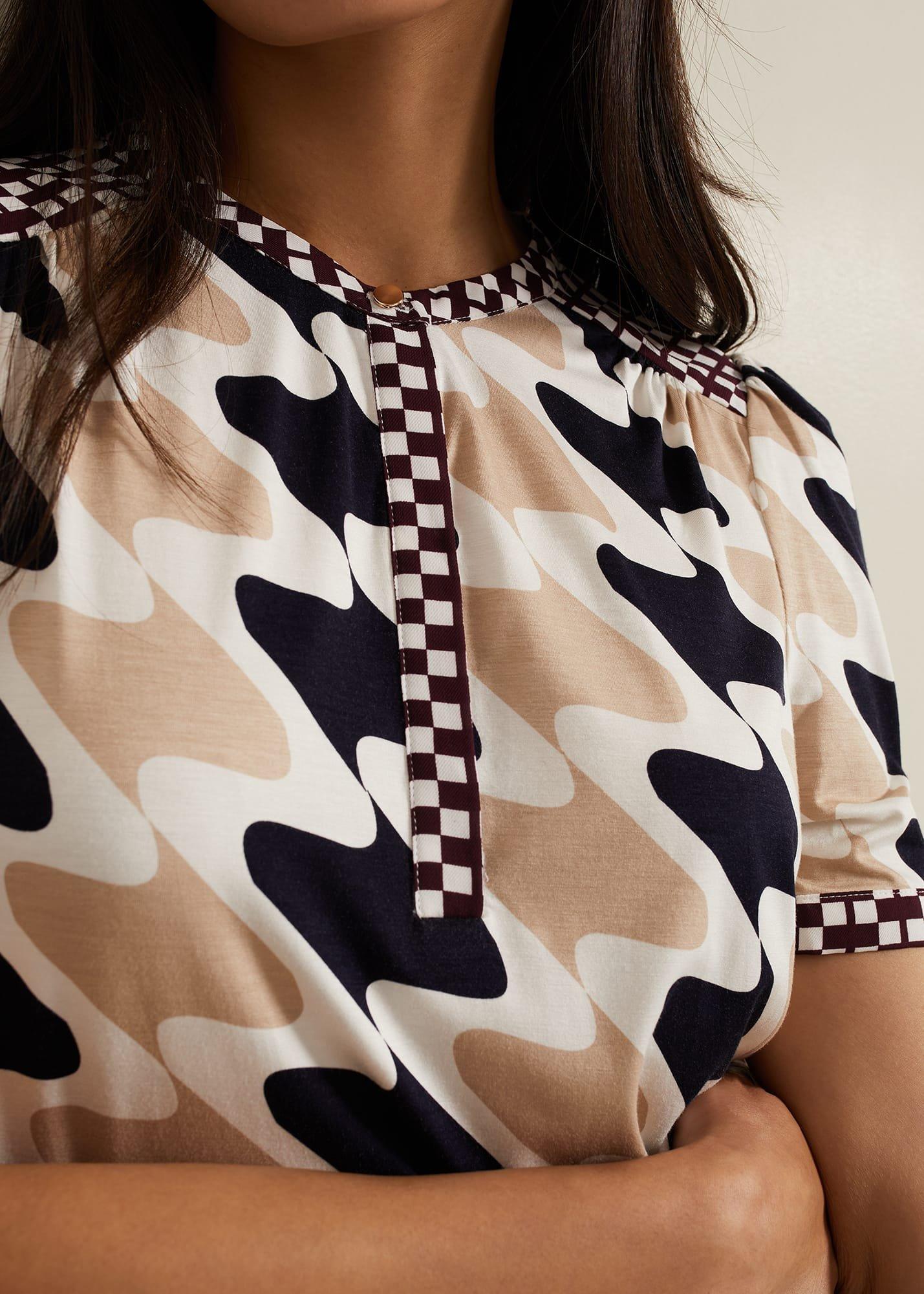 Suki Printed Jersey Top