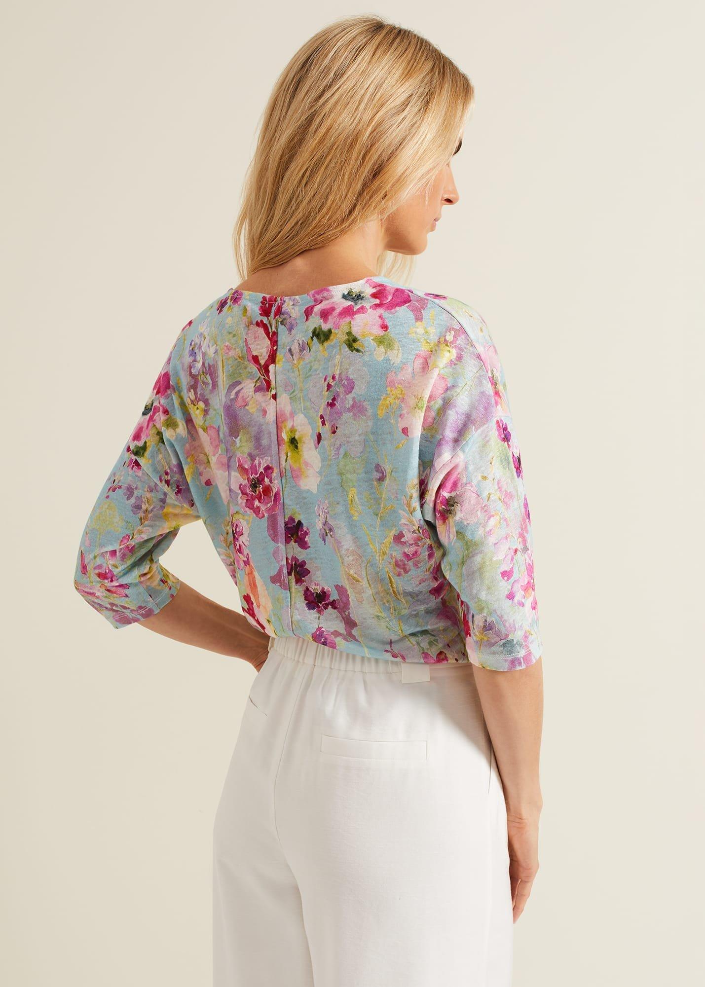Flossie Floral Linen Top