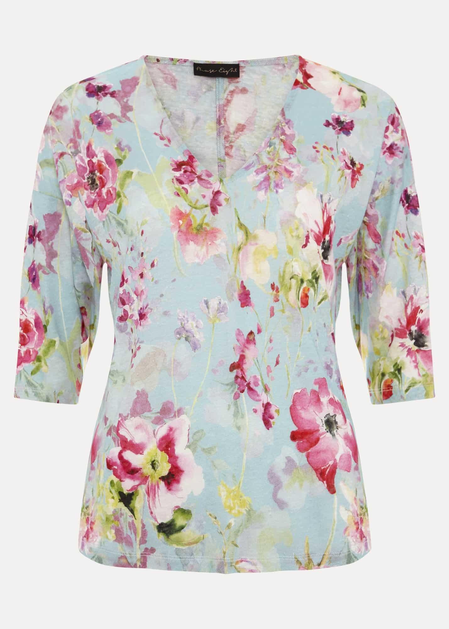 Flossie Floral Linen Top