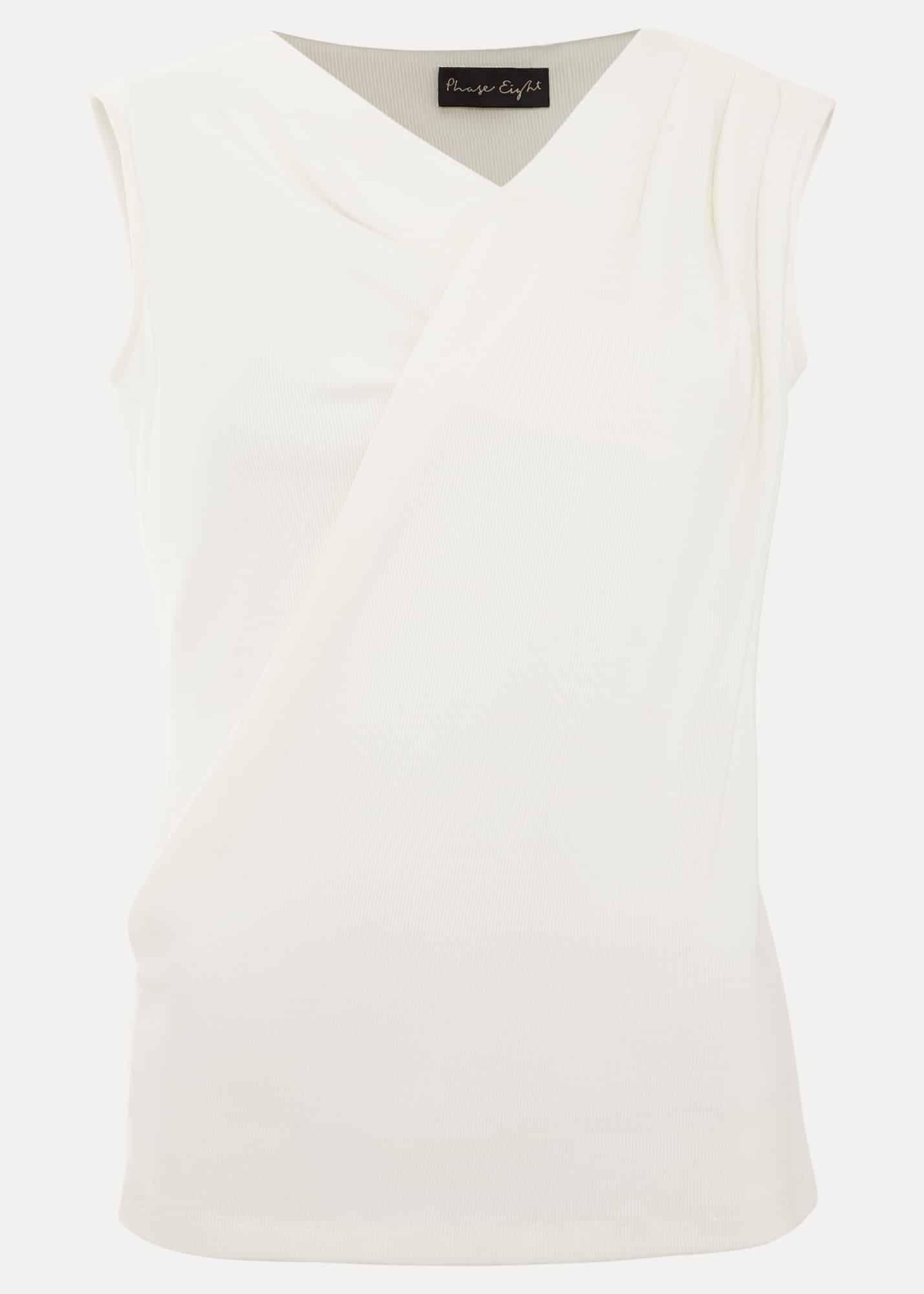 Sutton Sleeveless Drape Rib Top