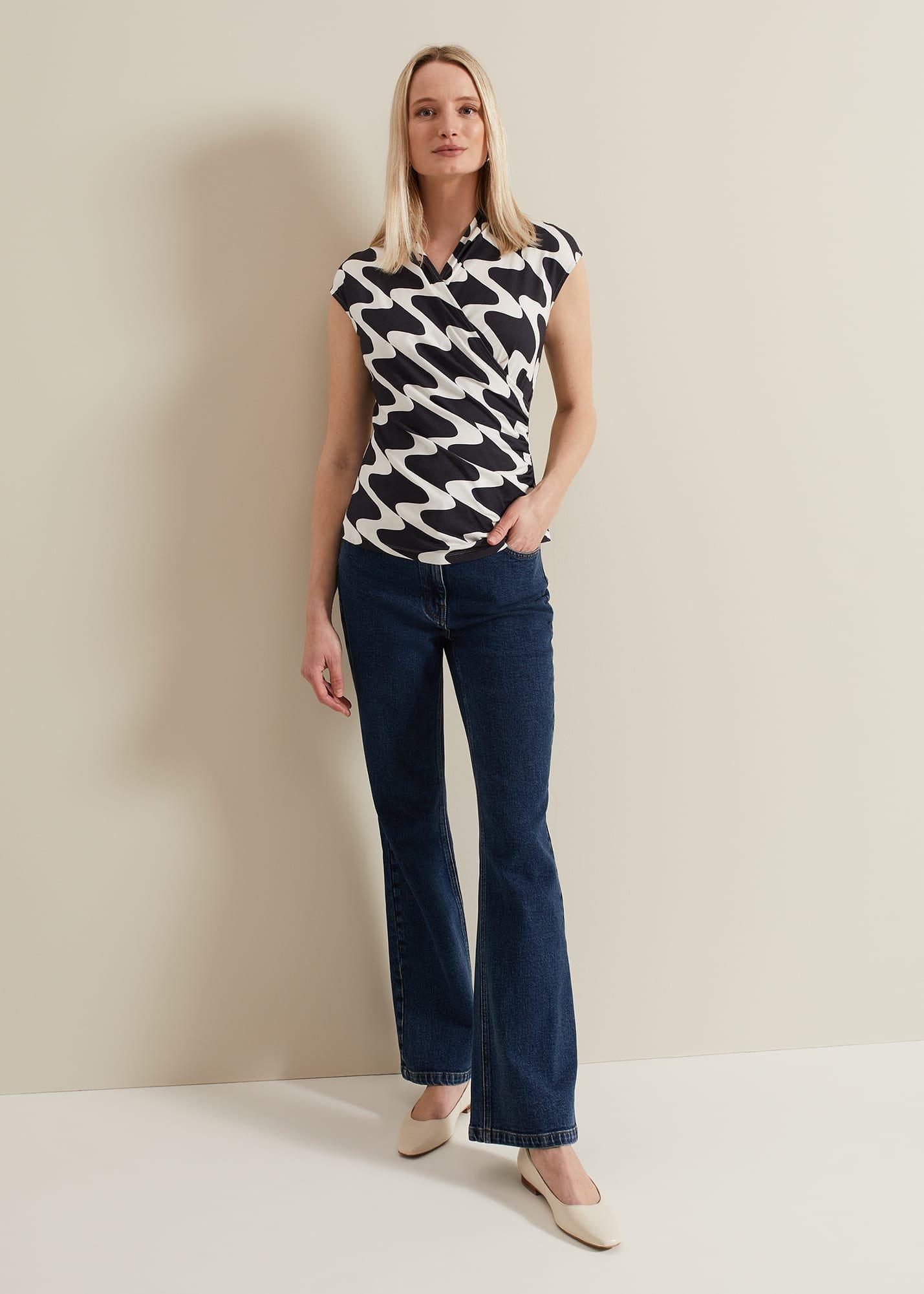 Maleah Printed Wrap Top