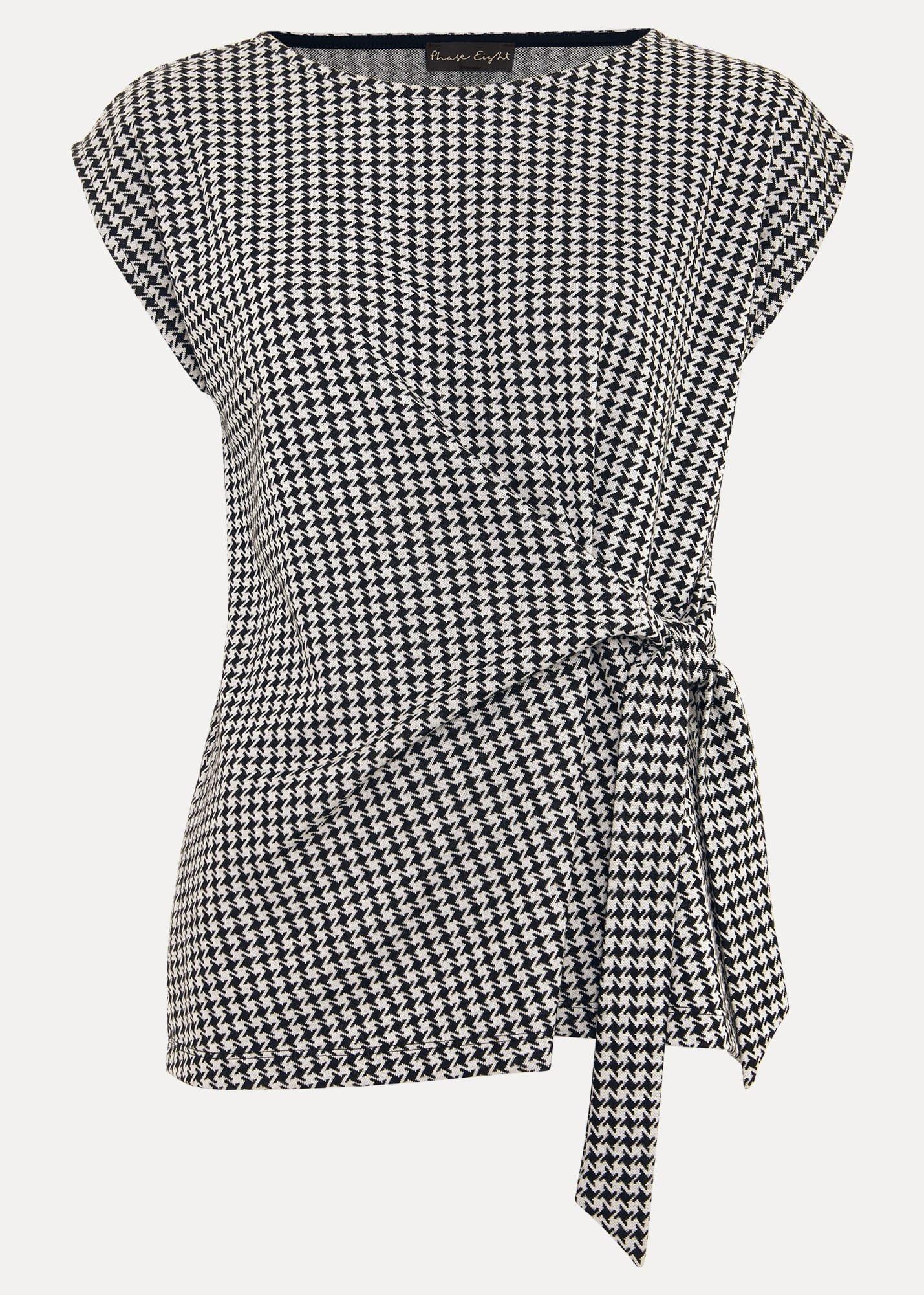 Halsey Houndstooth Jacquard Top