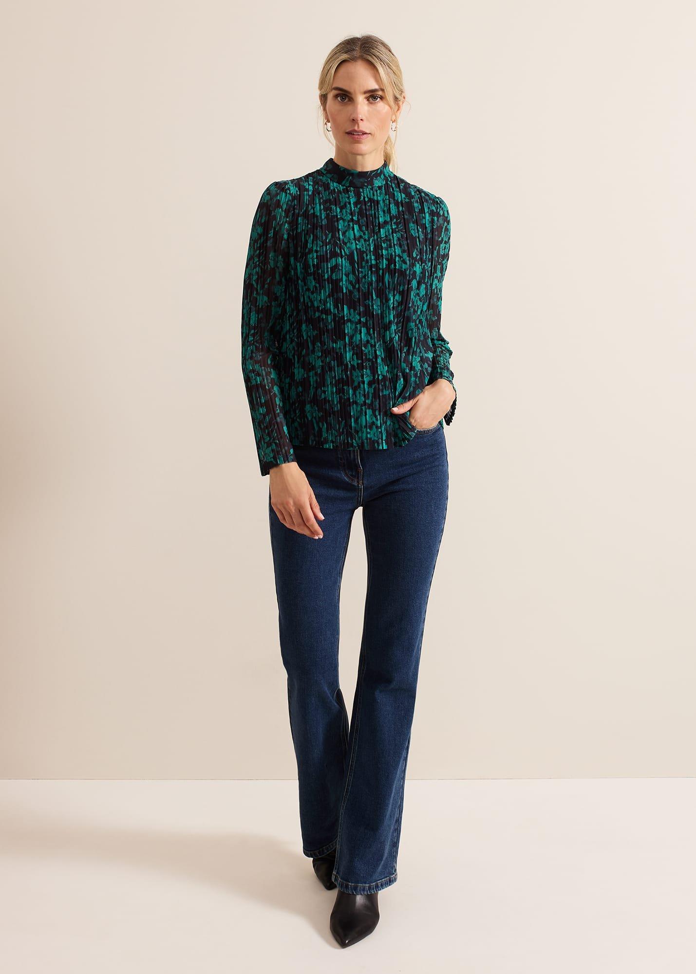 Dina Printed Mesh Top