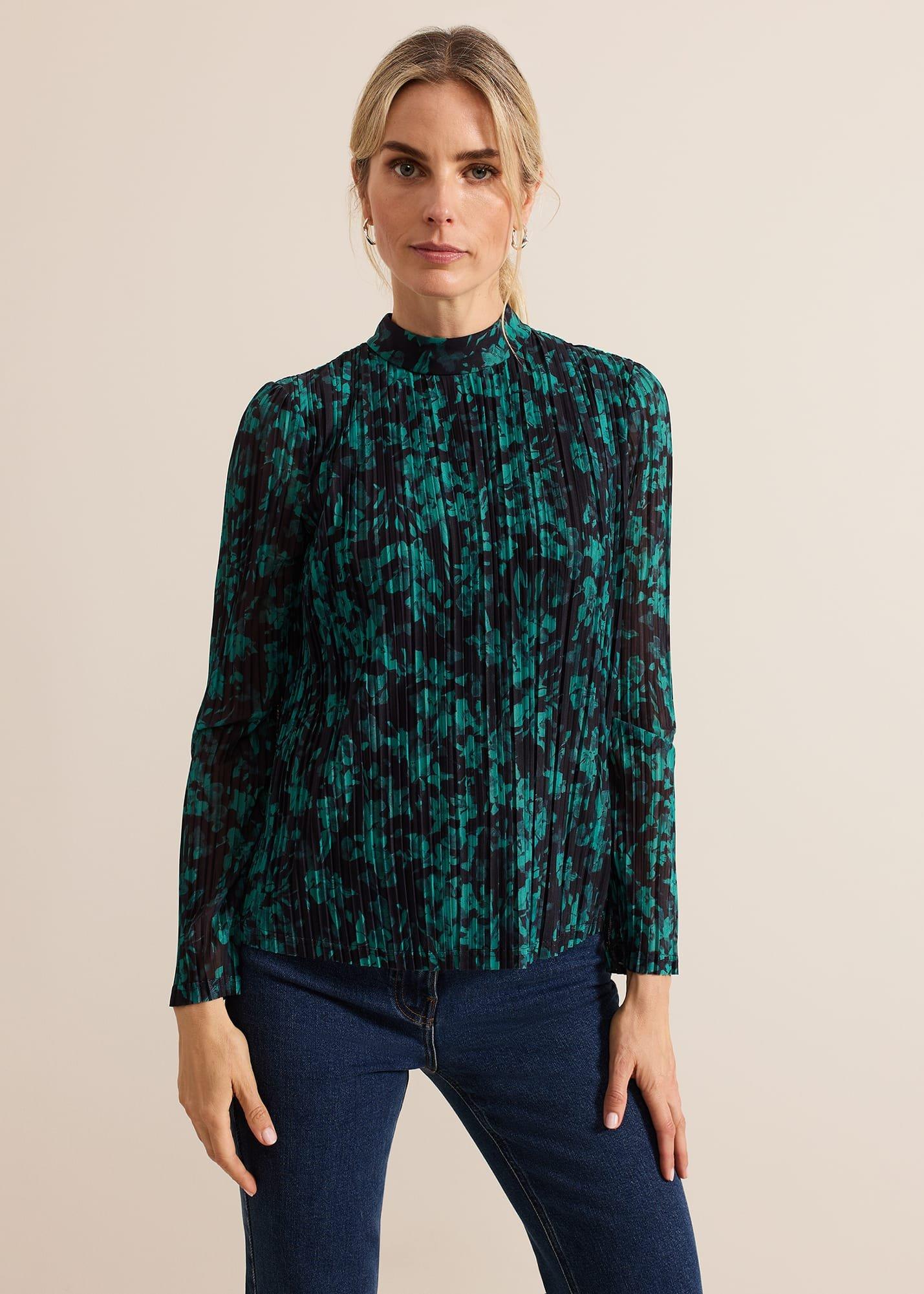 Dina Printed Mesh Top