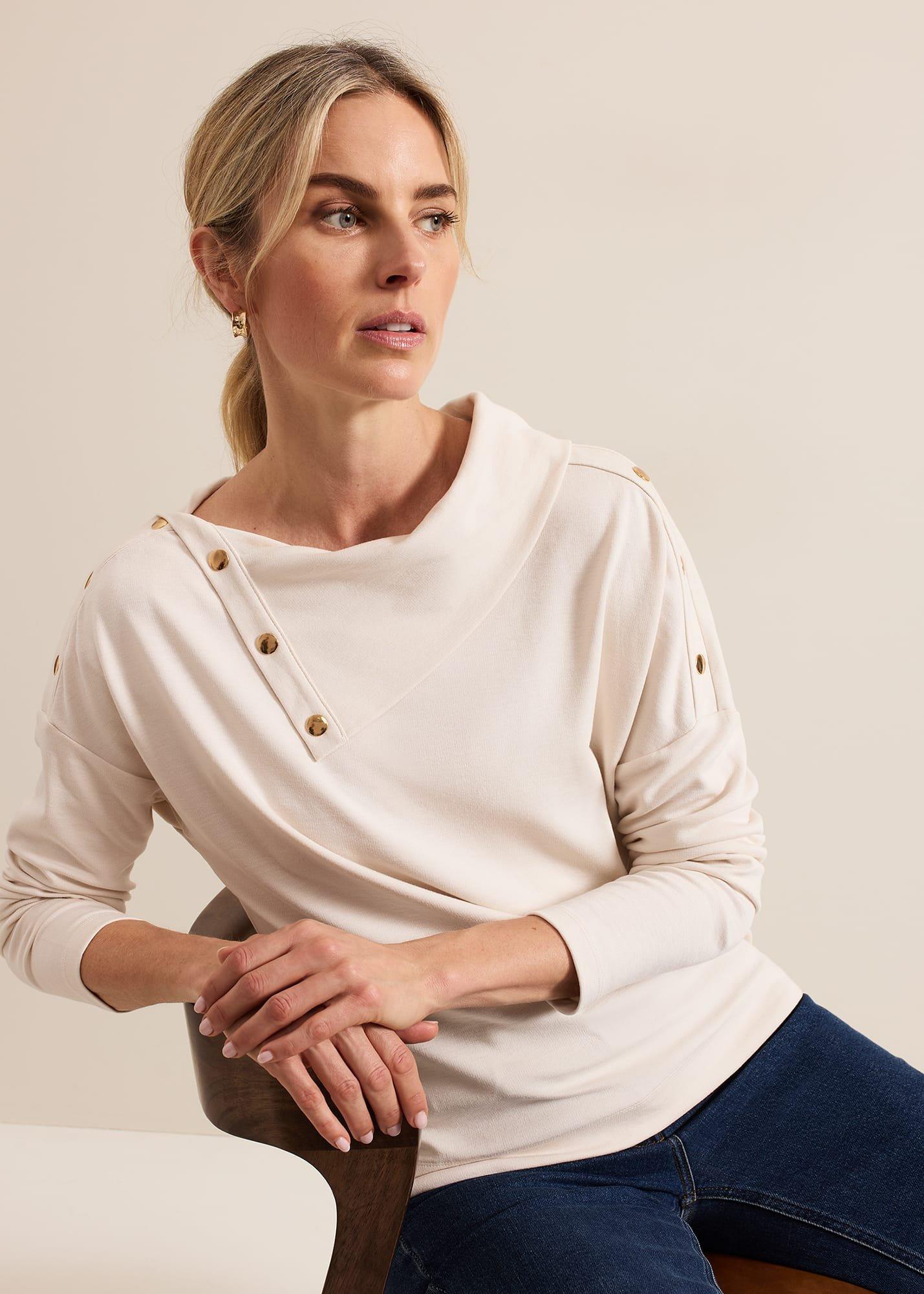 Brienna Button Detail Top