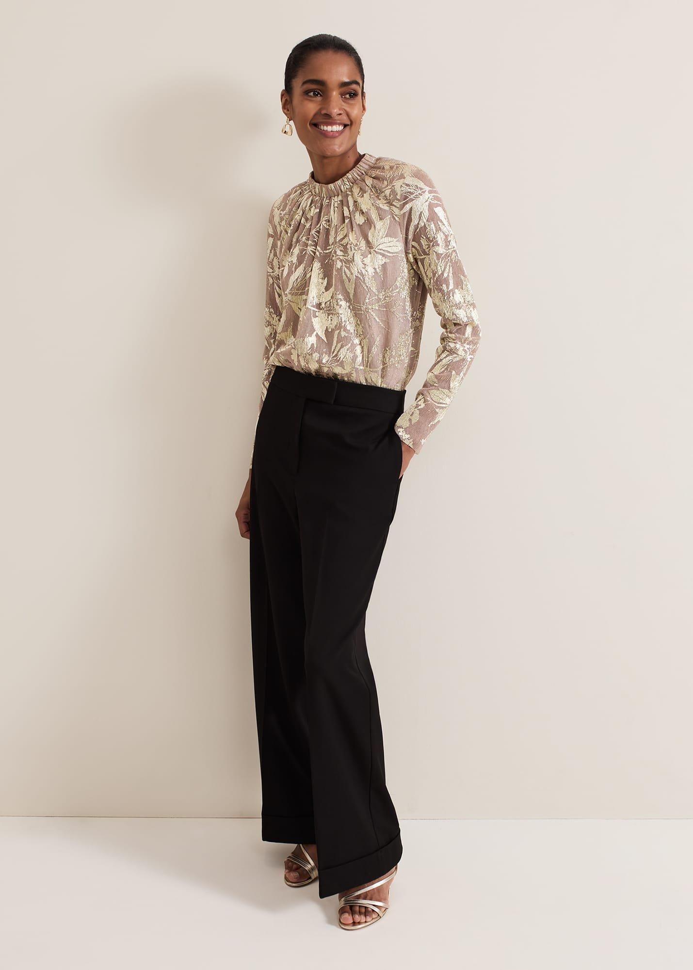 Pippa Floral Printed Plisse Top