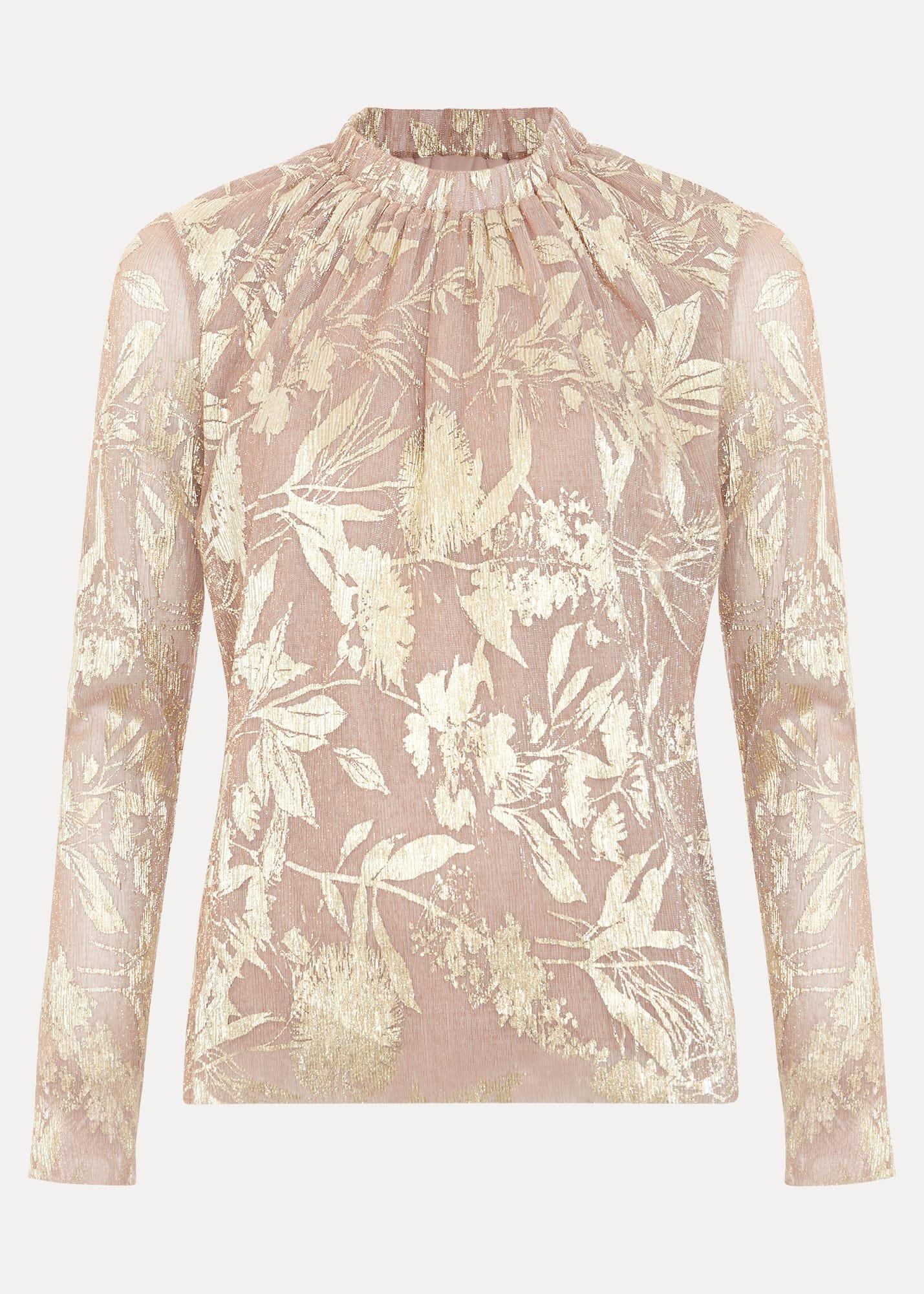 Pippa Floral Printed Plisse Top