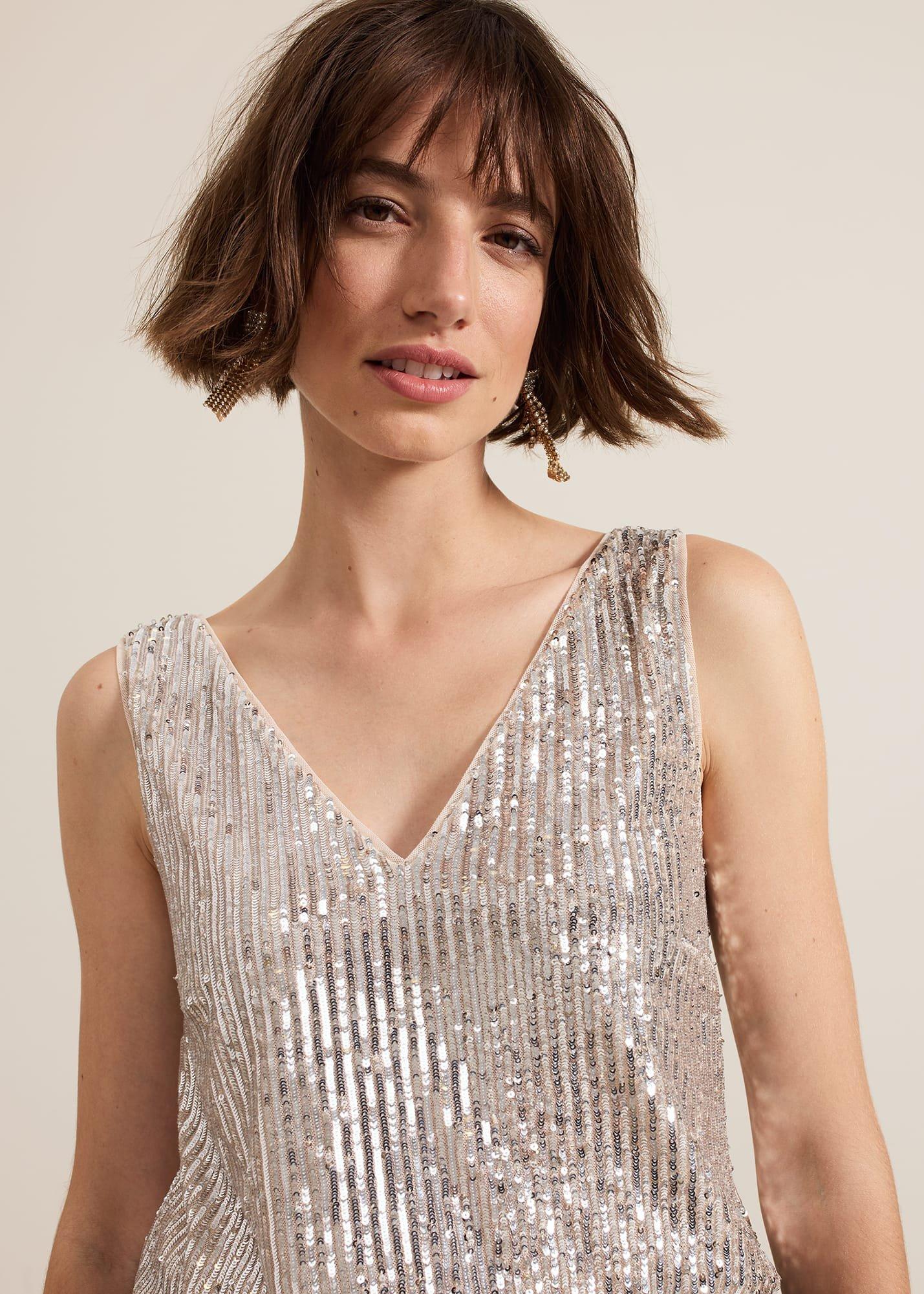 Lumi Sequin Vest Top